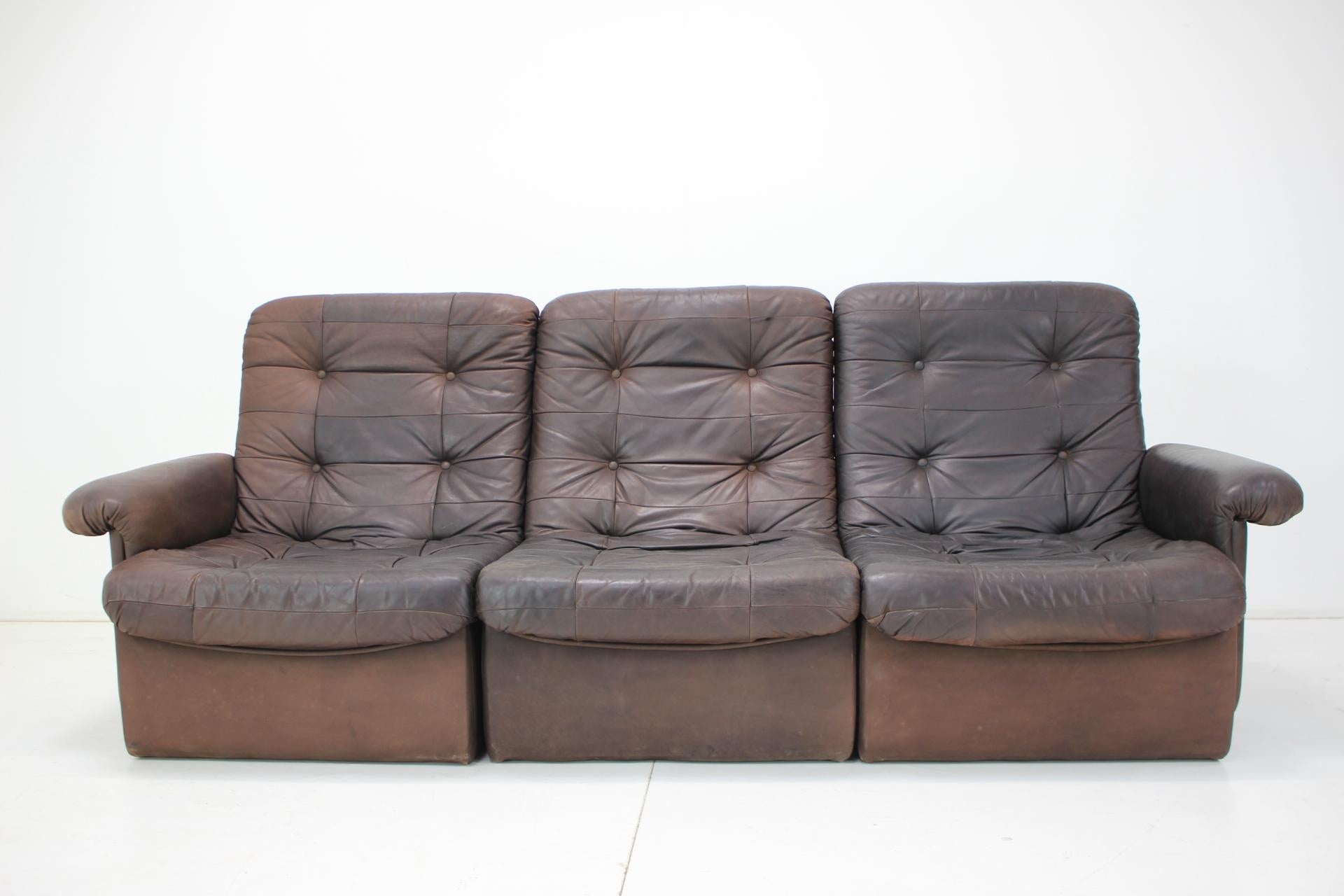 1980s Leather Modular Five Seater Sofa For Sale 13