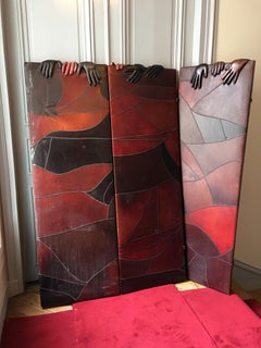 1980's Leather Screen