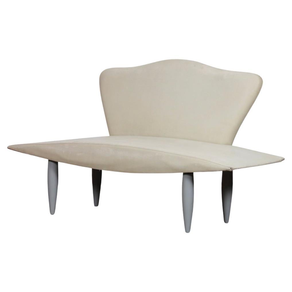 Banquette en cuir des années 1980