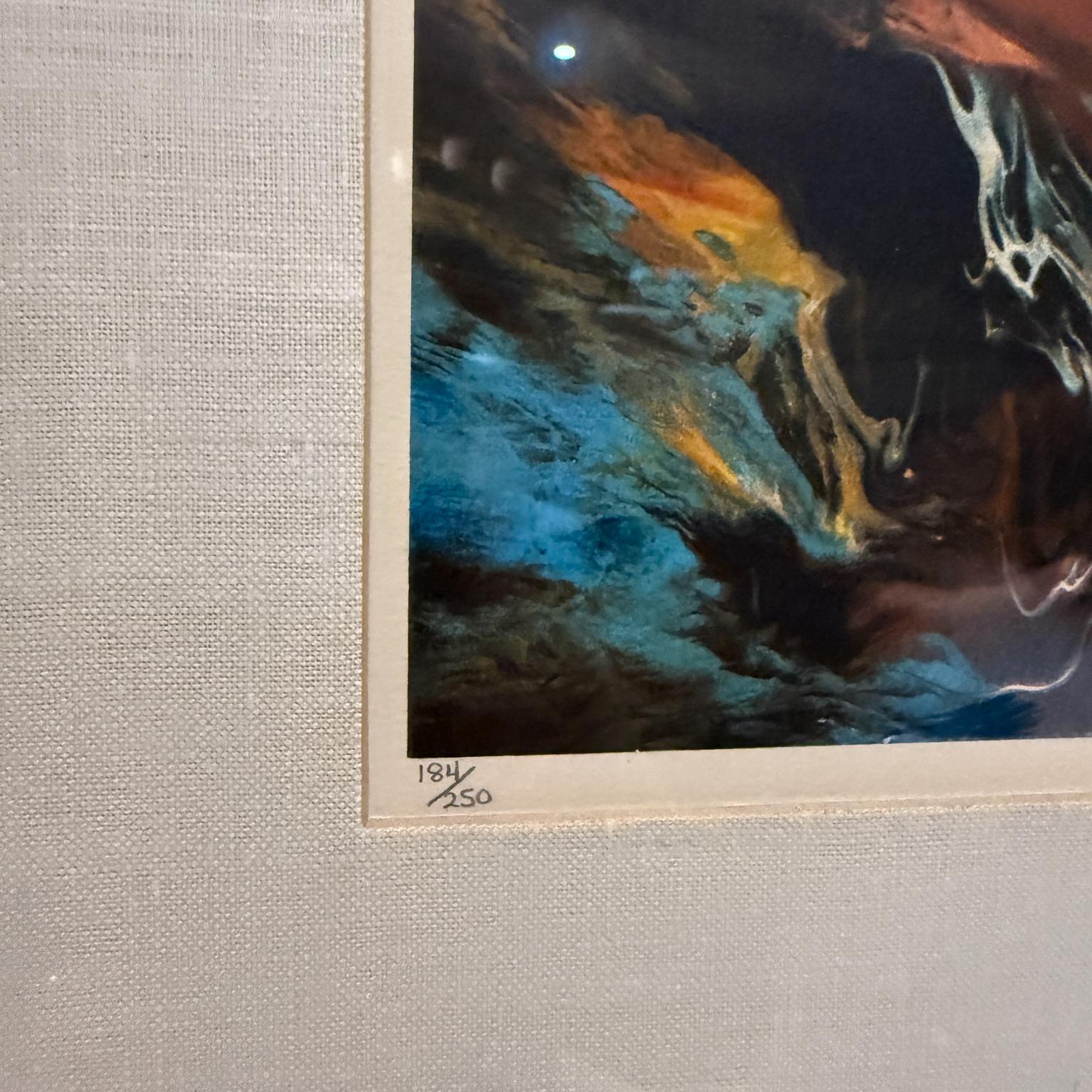 Años 80 Leonardo Nierman Arte Cósmico Litografía 184/250 México finales del siglo XX en venta