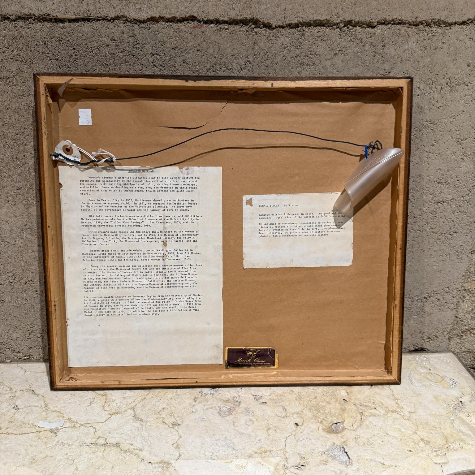 Años 80 Leonardo Nierman Arte Cósmico Litografía 184/250 México en venta 1