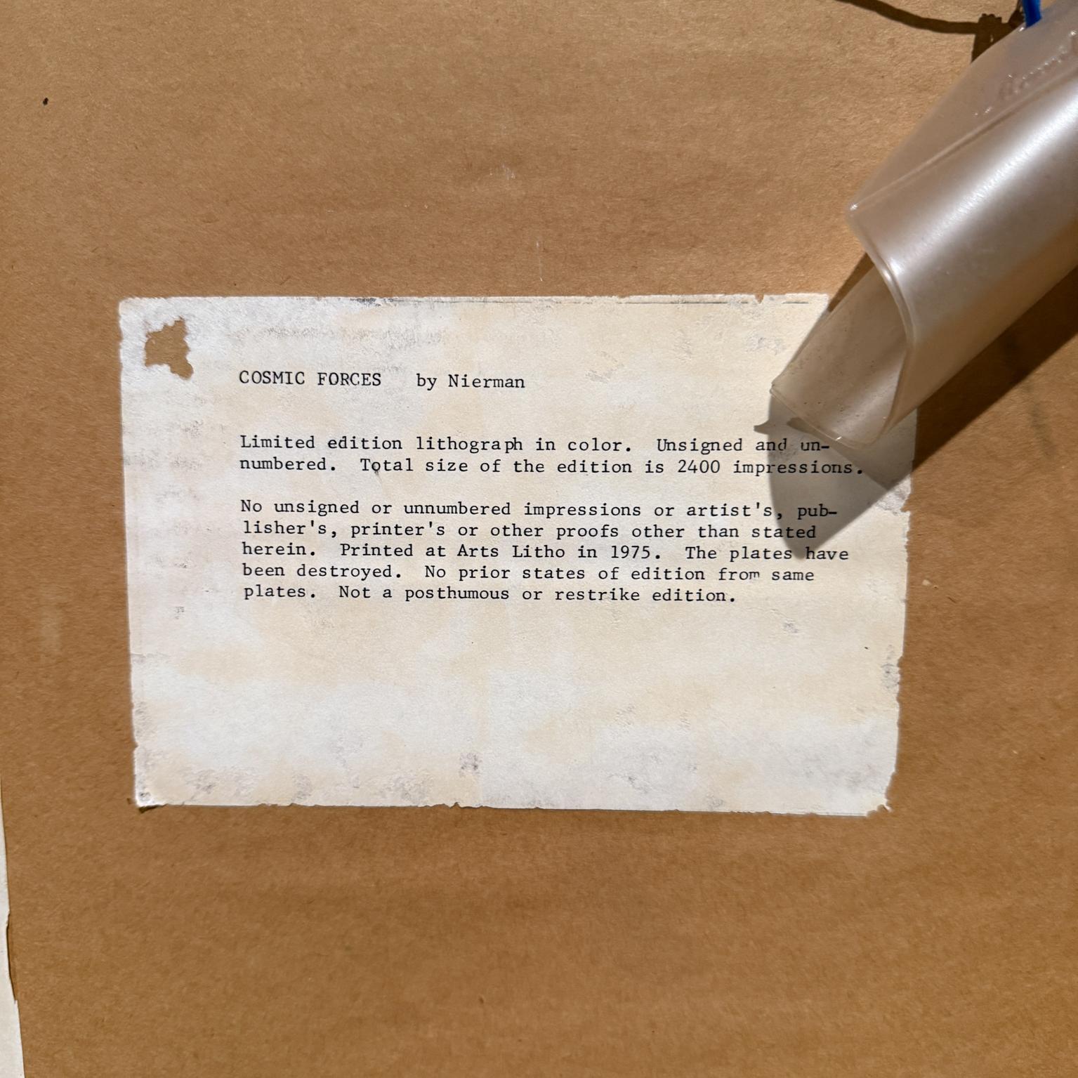 Años 80 Leonardo Nierman Arte Cósmico Litografía 184/250 México en venta 4