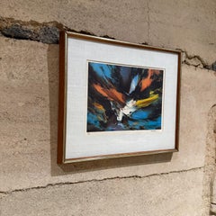 1980s Leonardo Nierman Cosmic Art Lithograph 184/250 Mexico