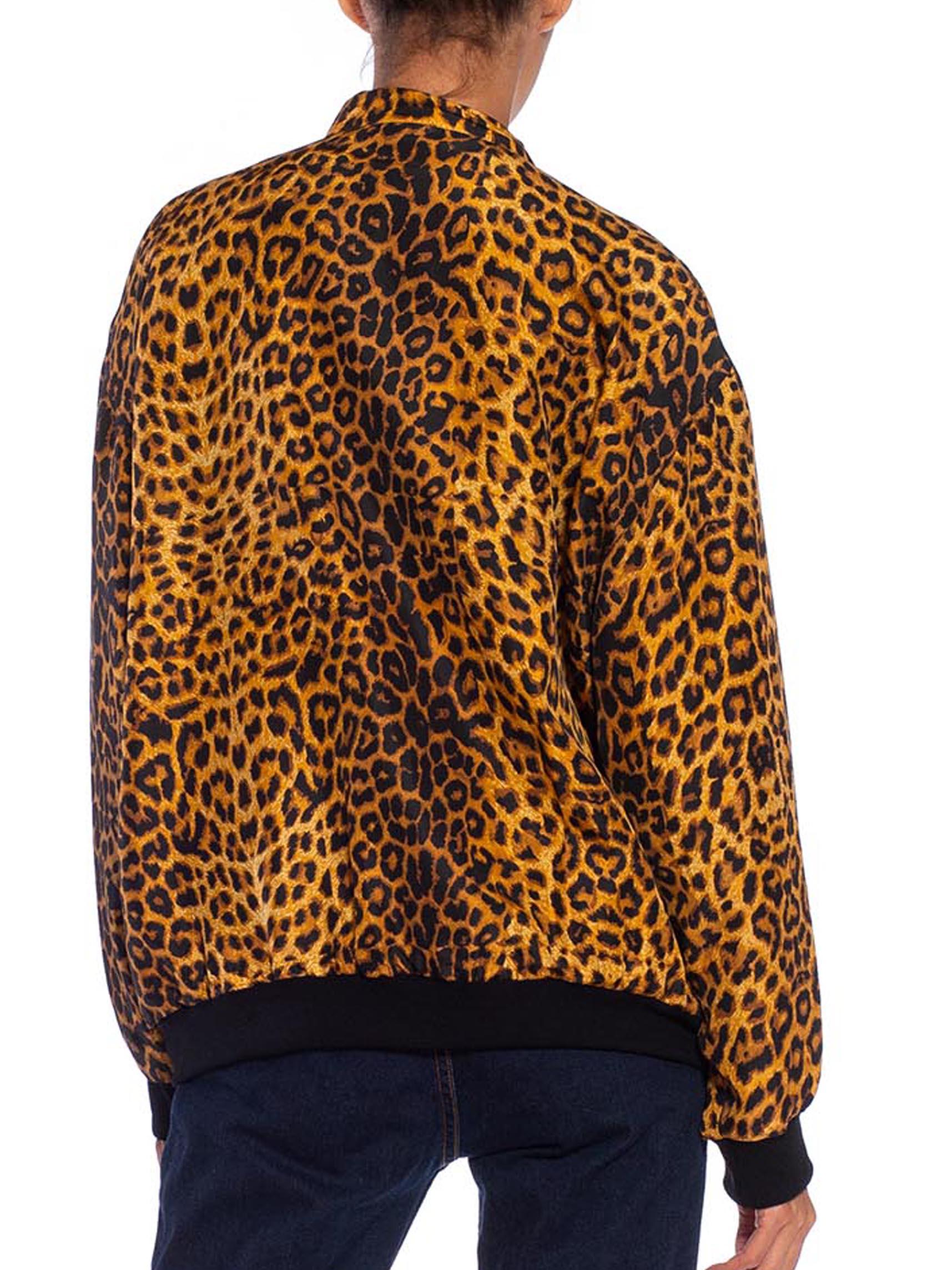 1980S Leopard Print Silk Jacket With Pockets 4