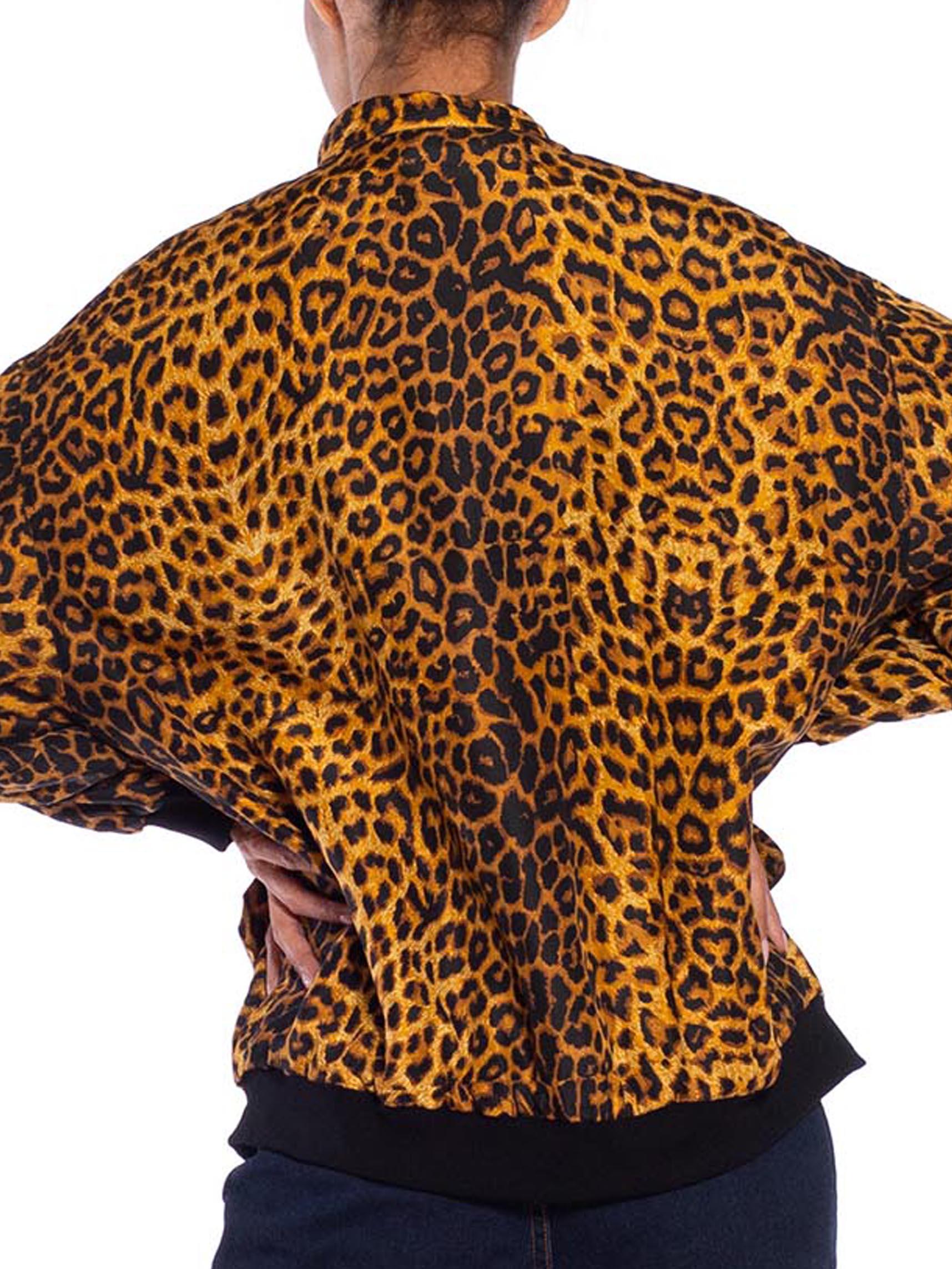 1980S Leopard Print Silk Jacket With Pockets 5