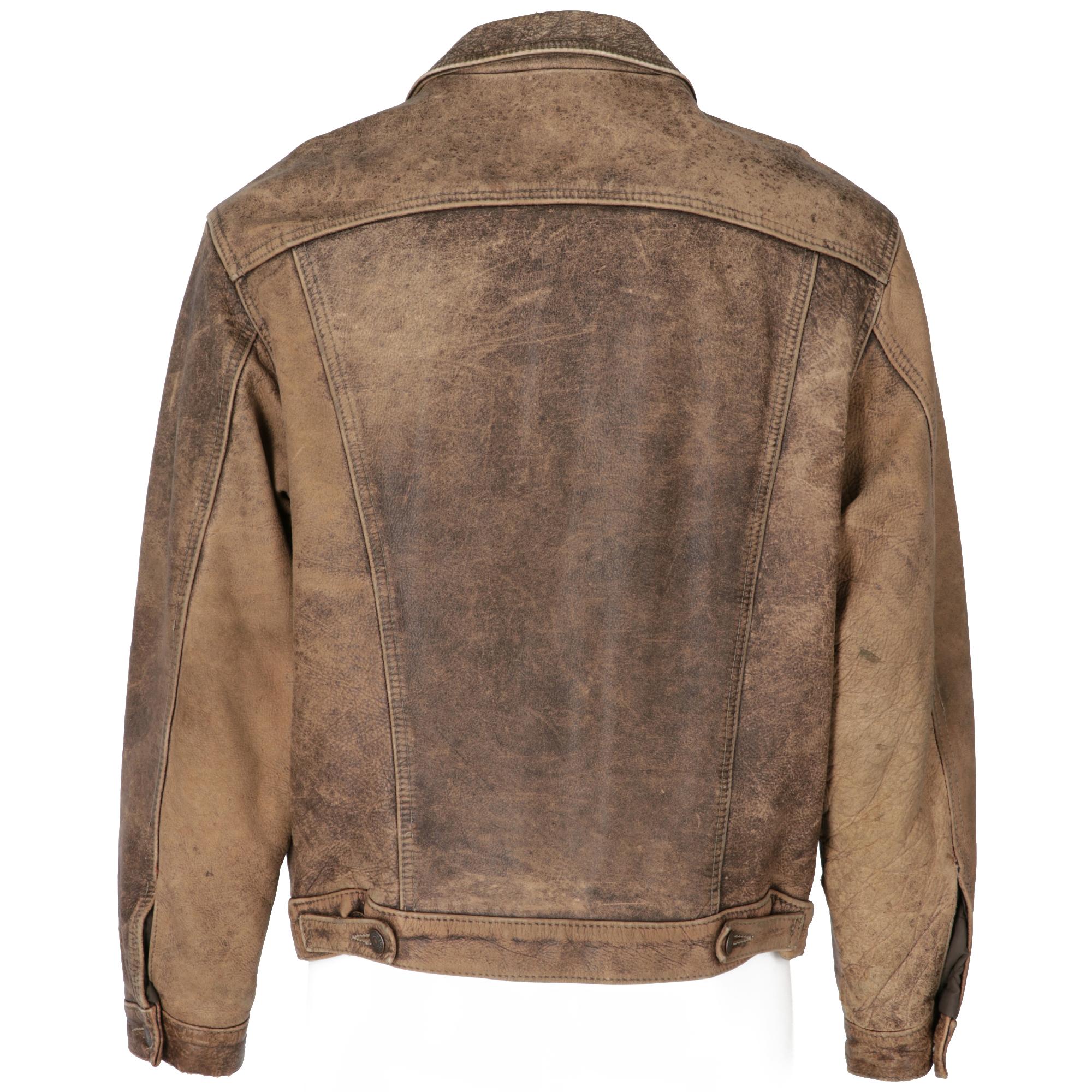 levi strauss brown leather jacket
