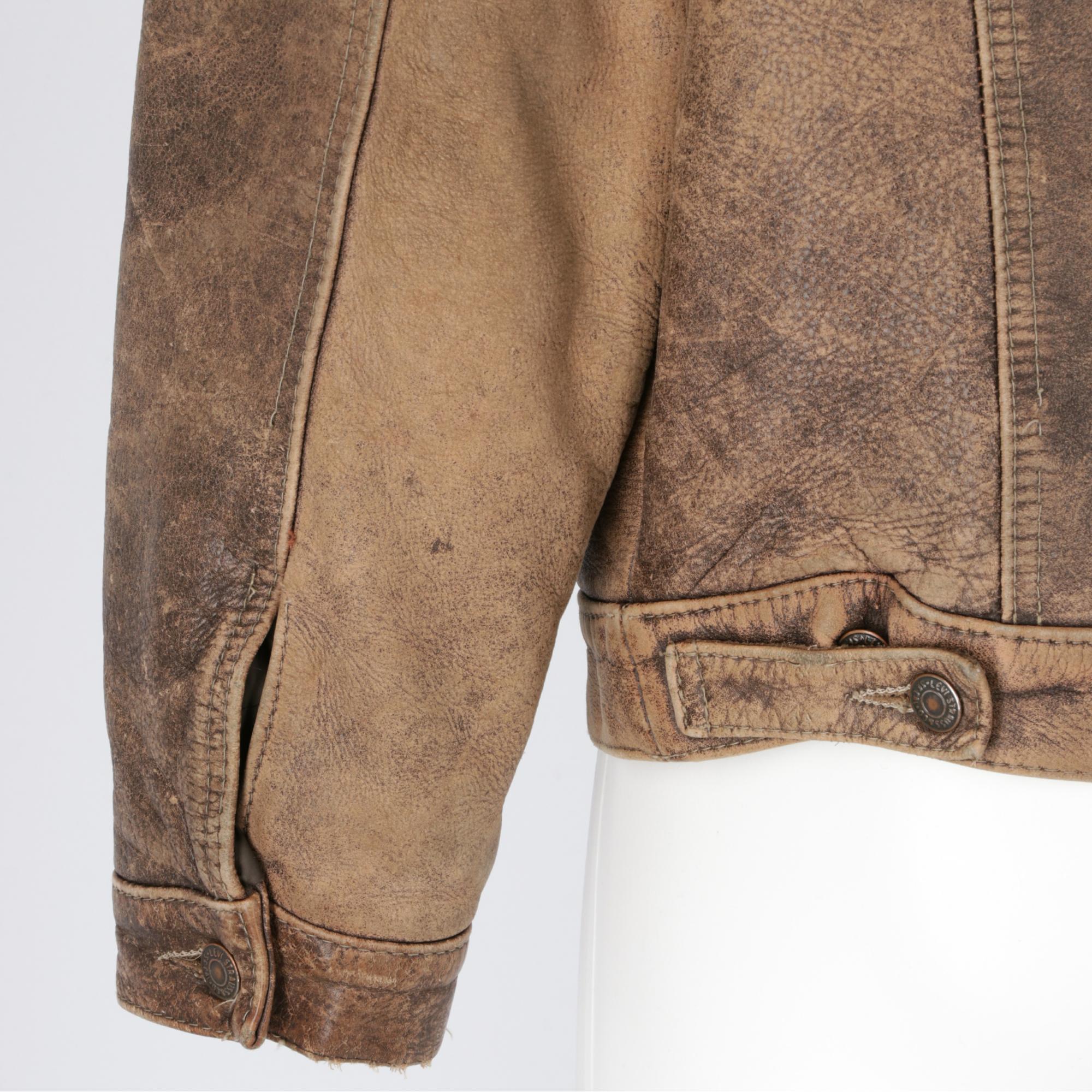 Men's 1980s Levi's Brown Leather Jacket