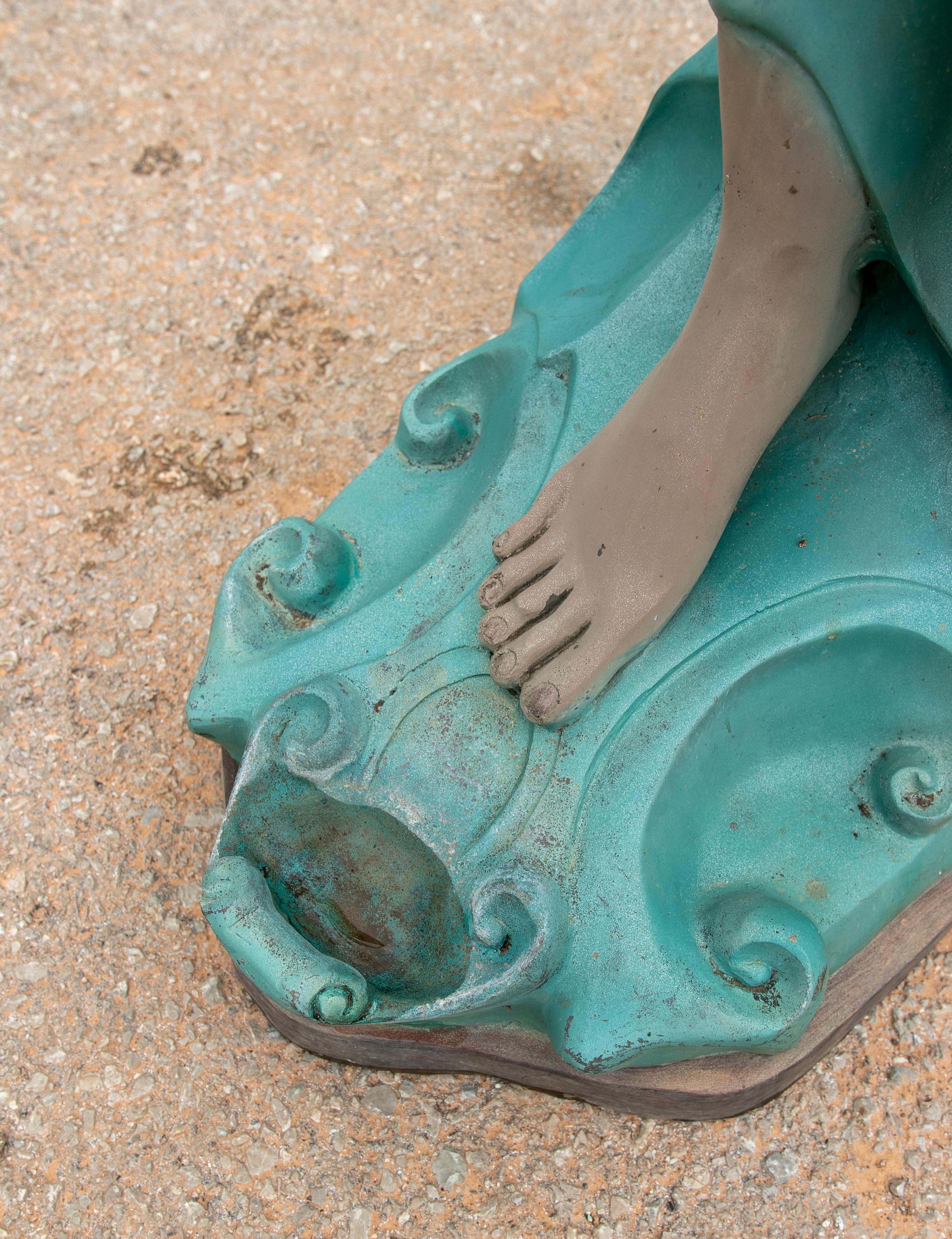 Sculpture en bronze grandeur nature d'une femme romantique des années 1980 en vente 5