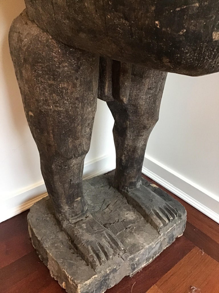1980s LifeSize Carved Wood African Fertility Statue at 1stDibs