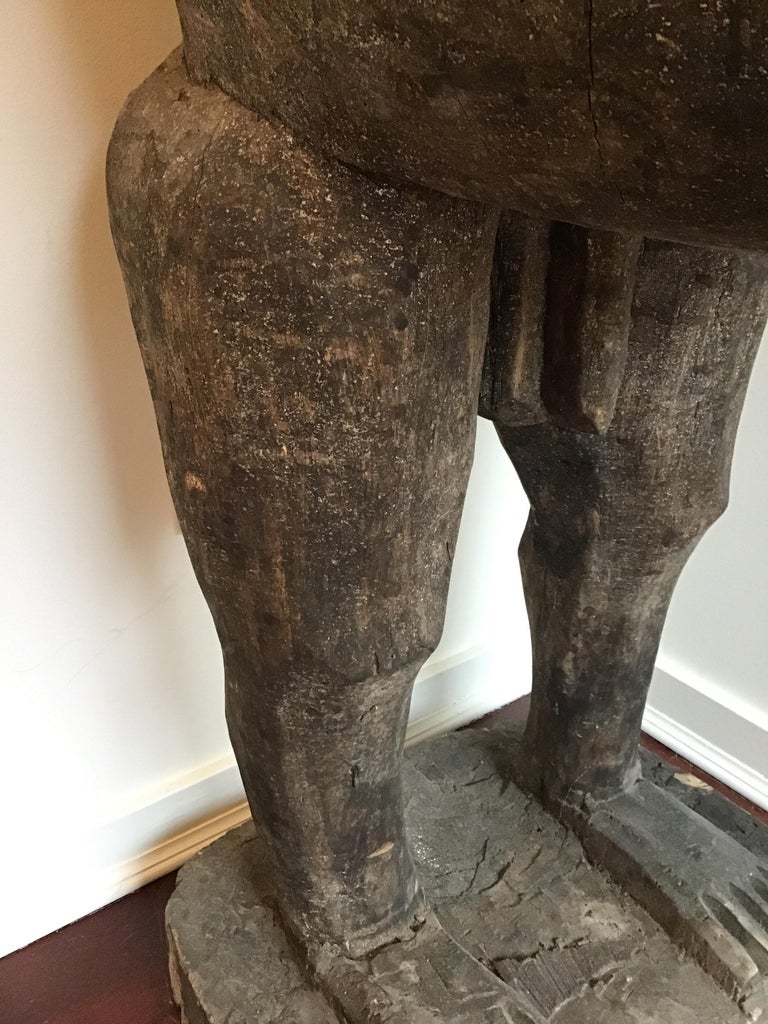 1980s LifeSize Carved Wood African Fertility Statue at 1stDibs