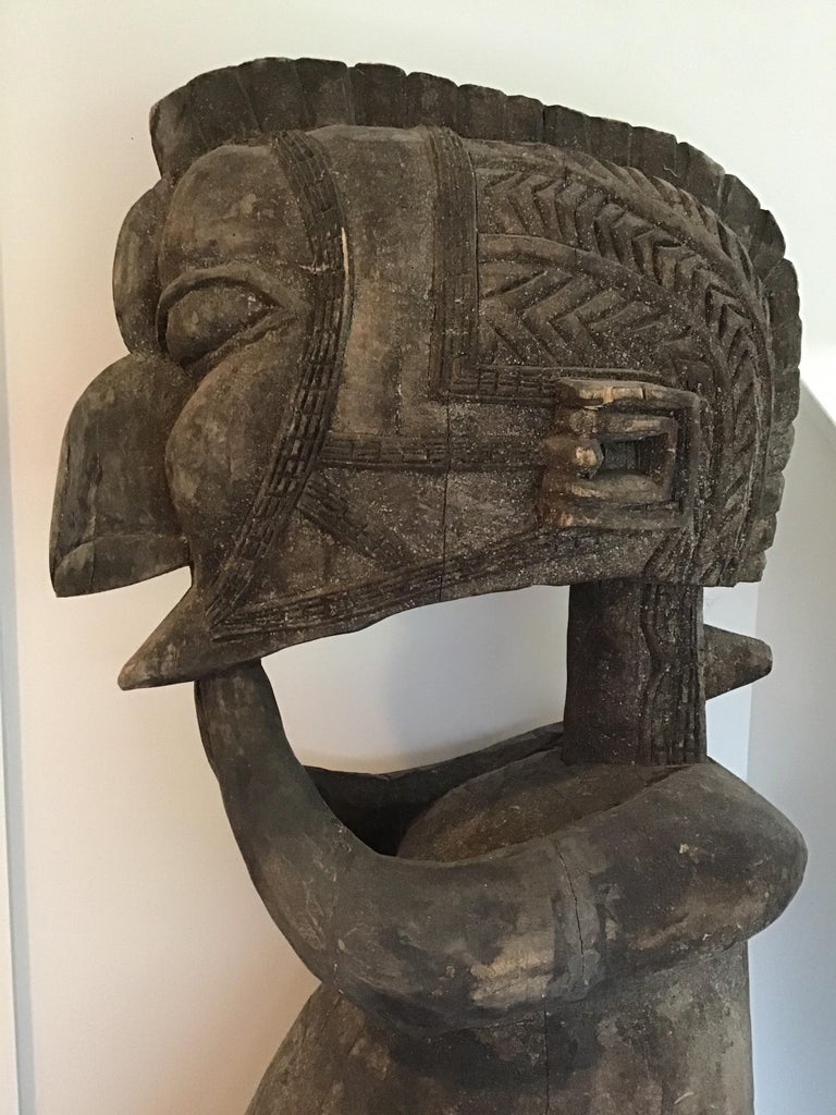 1980s LifeSize Carved Wood African Fertility Statue at 1stDibs