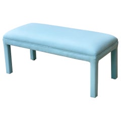 1980s Light Blue Parsons Bench