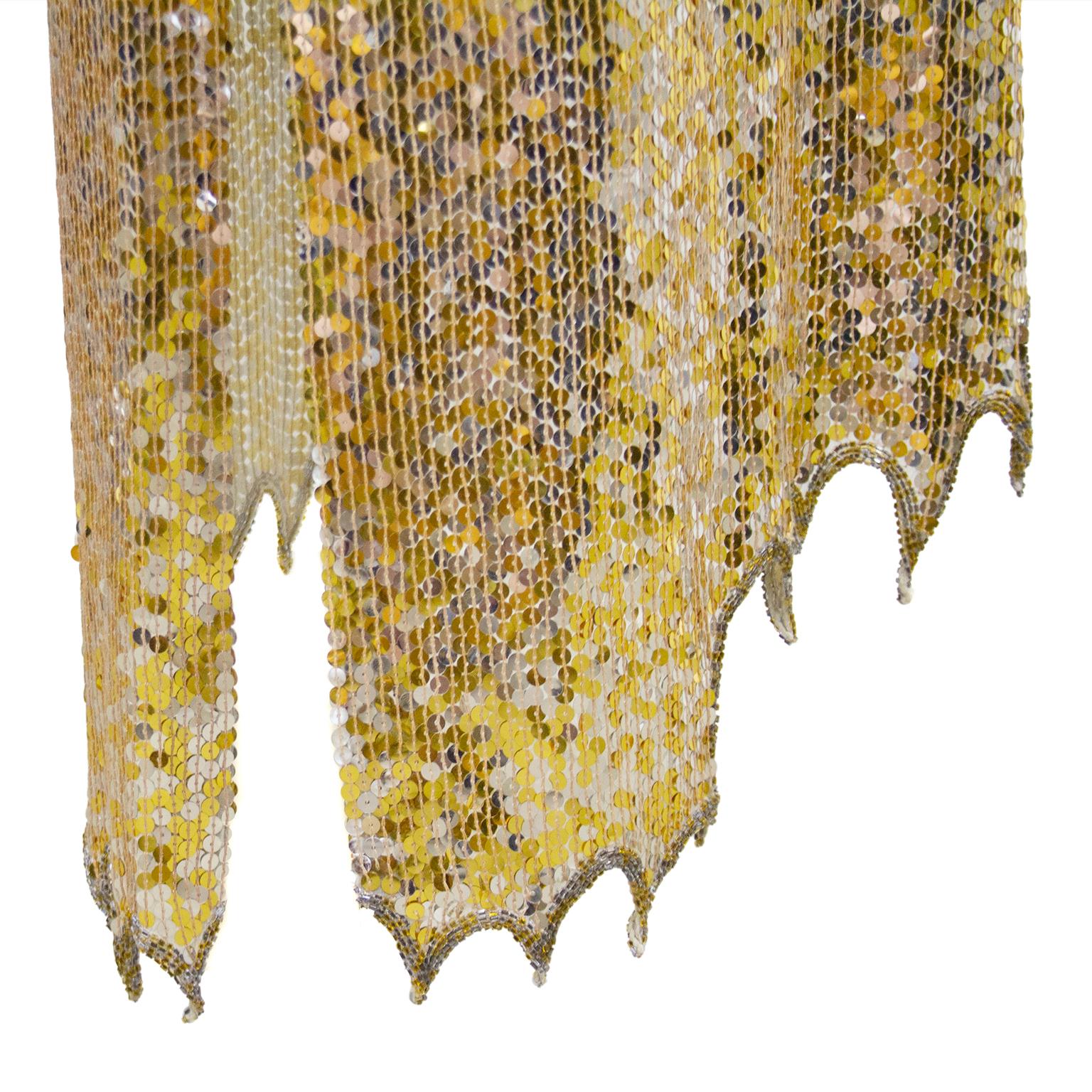 1980s Lillie Rubin Gold and Silver Sequin Ensemble In Good Condition In Toronto, Ontario