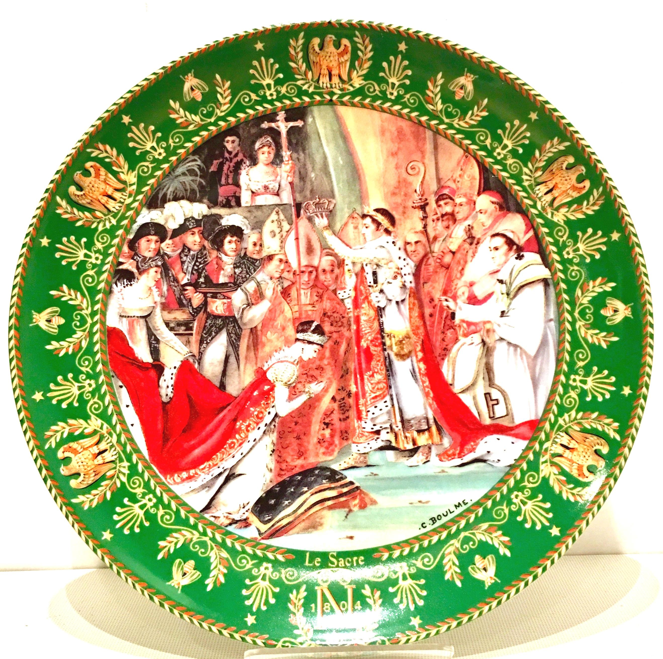 Neoclassical 1980s Limoge France Hand Painted Napoleon & Josephine Collector Plates S/4