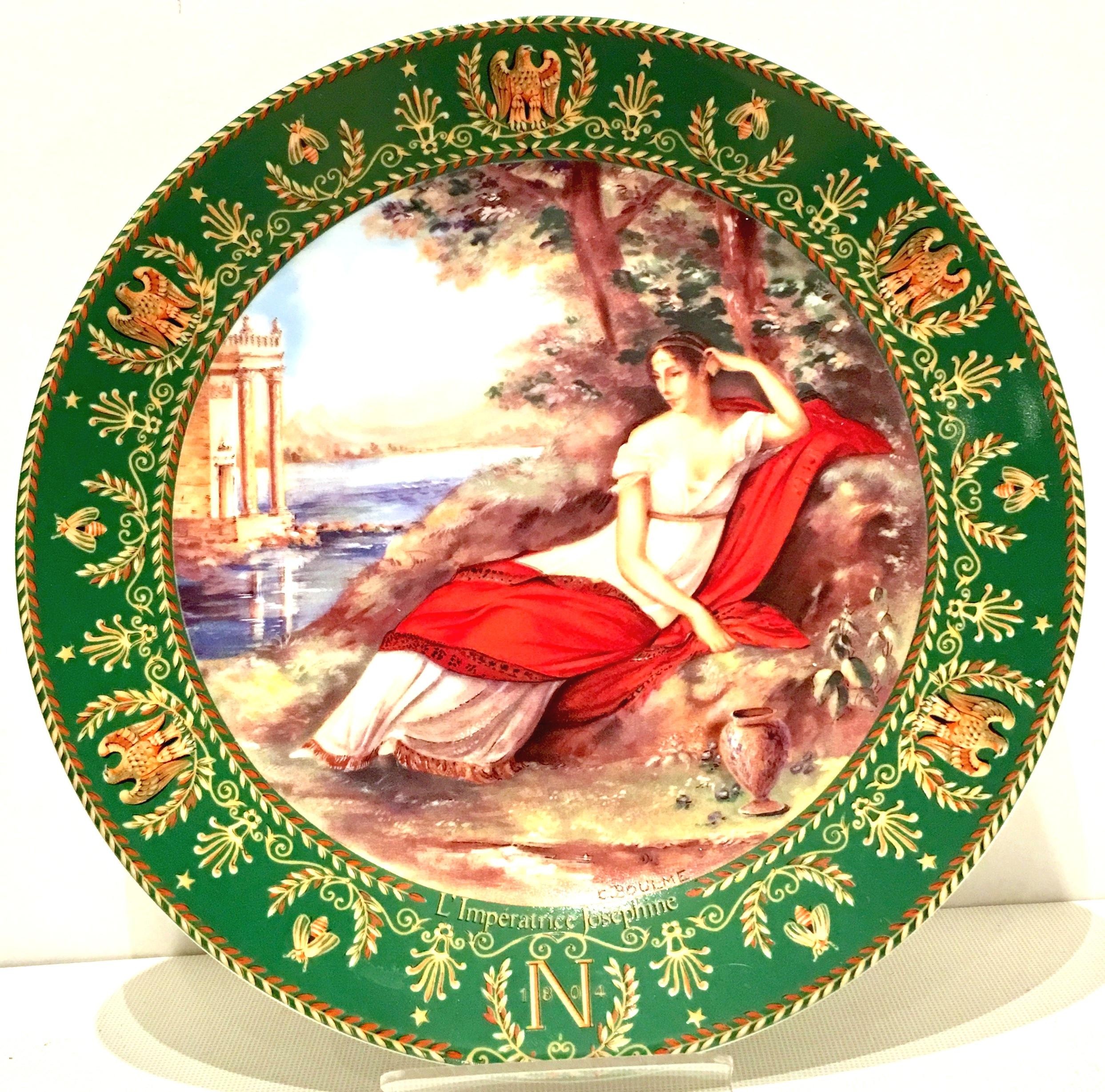 French 1980s Limoge France Hand Painted Napoleon & Josephine Collector Plates S/4