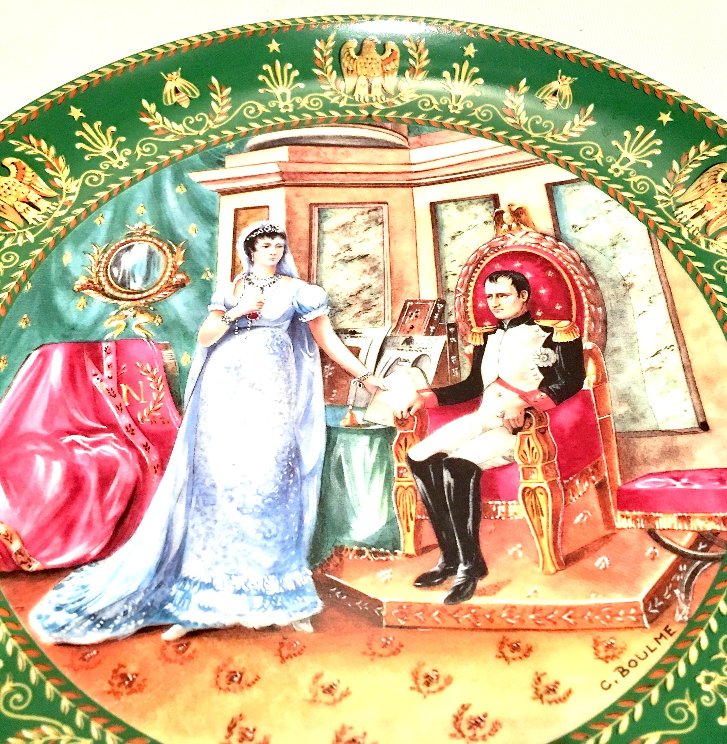 Gold 1980'S Limoge France Napoleon & Josephine Collector Plates S/4 For Sale