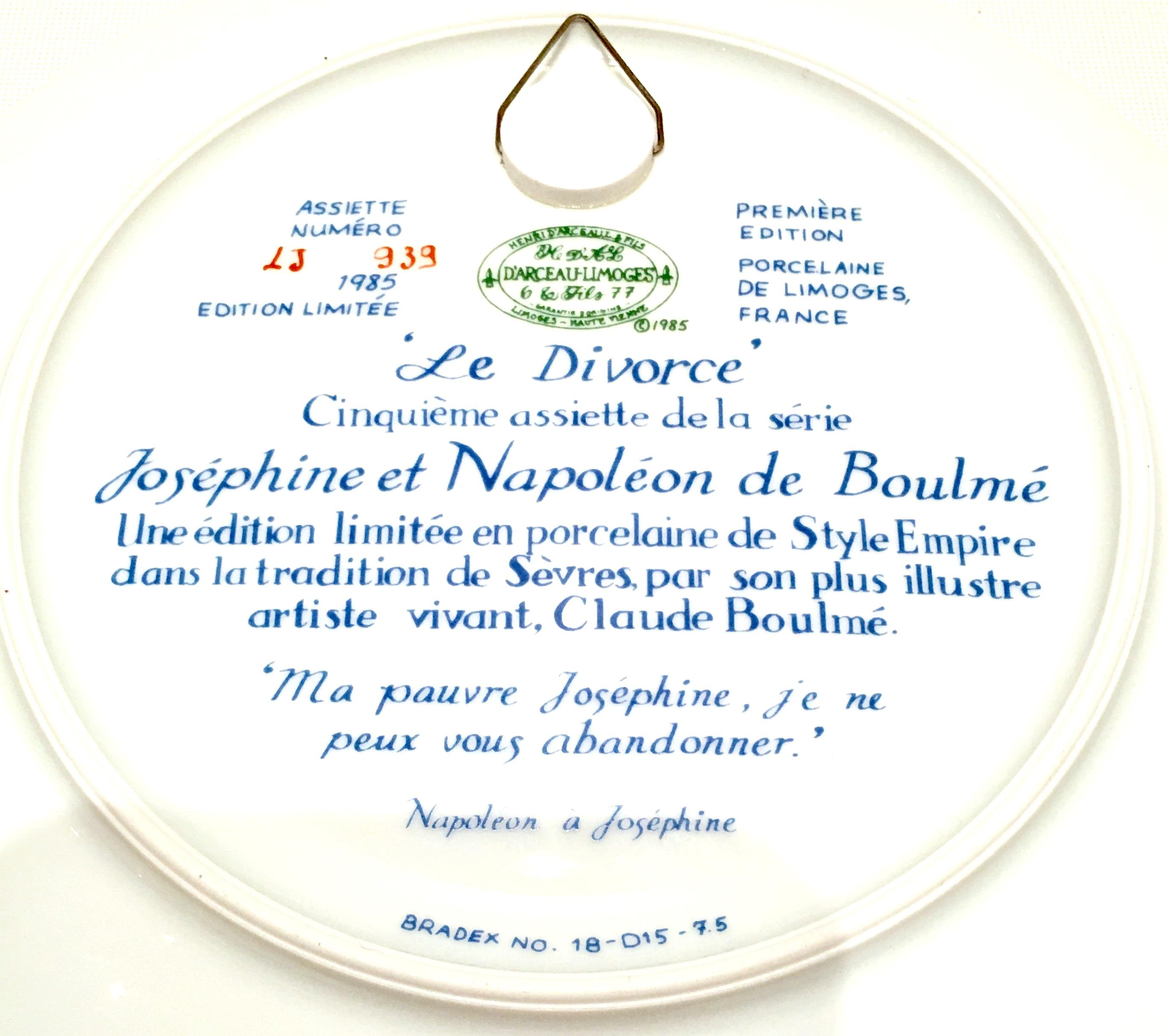 1980'S Limoge France Napoleon & Josephine Collector Plates S/4 For Sale 2
