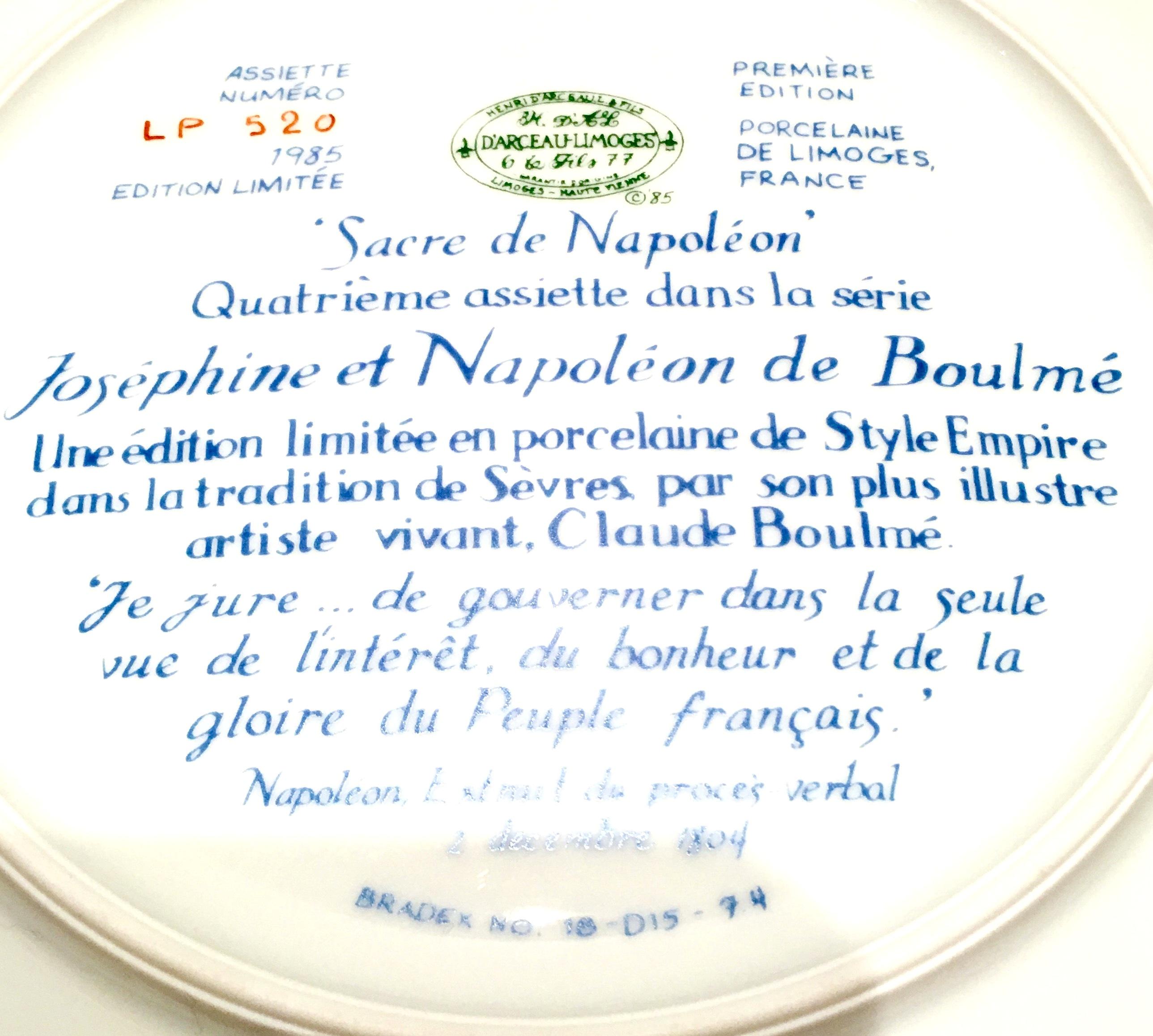 1980'S Limoge France Napoleon & Josephine Collector Plates S/4 For Sale 5