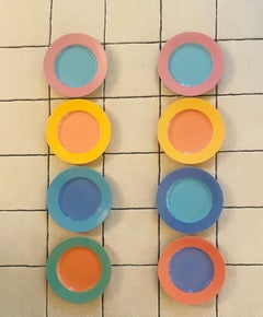 1980s Lindt Stymeist Colorways Dinnerware Service for 8, Set of 35