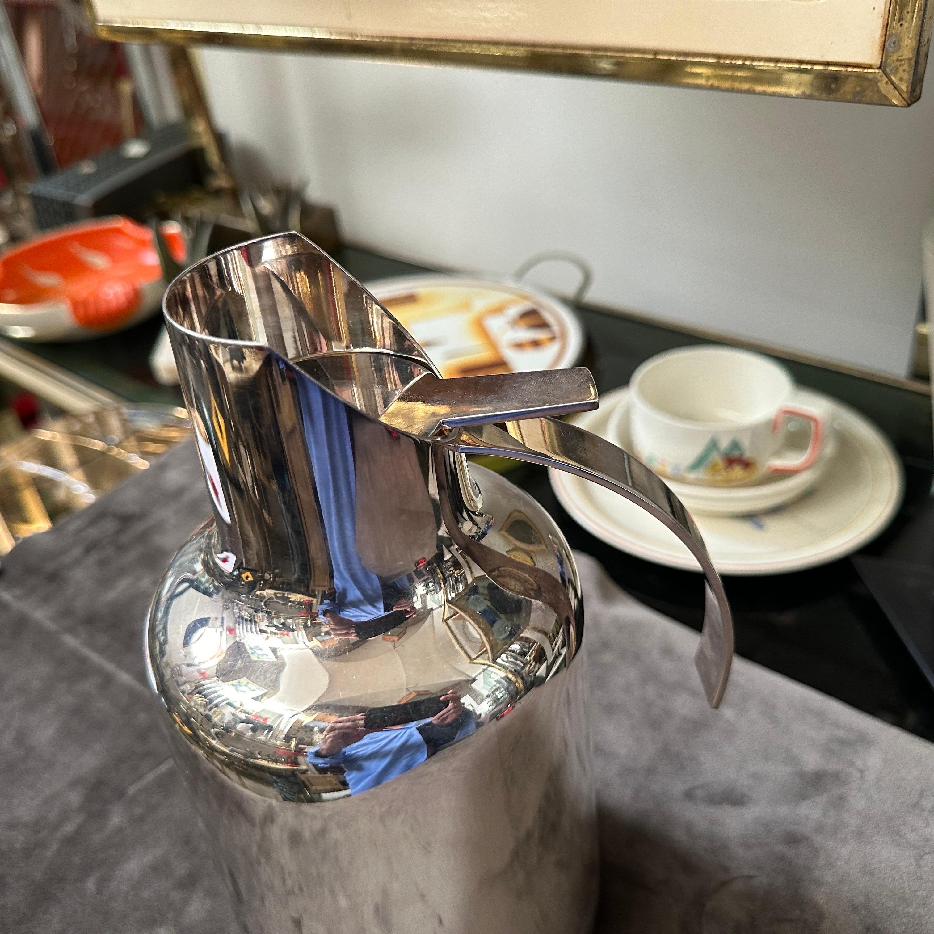 1980s Lino Sabattini Minimalist Silver Plated Thermos Carafe 5