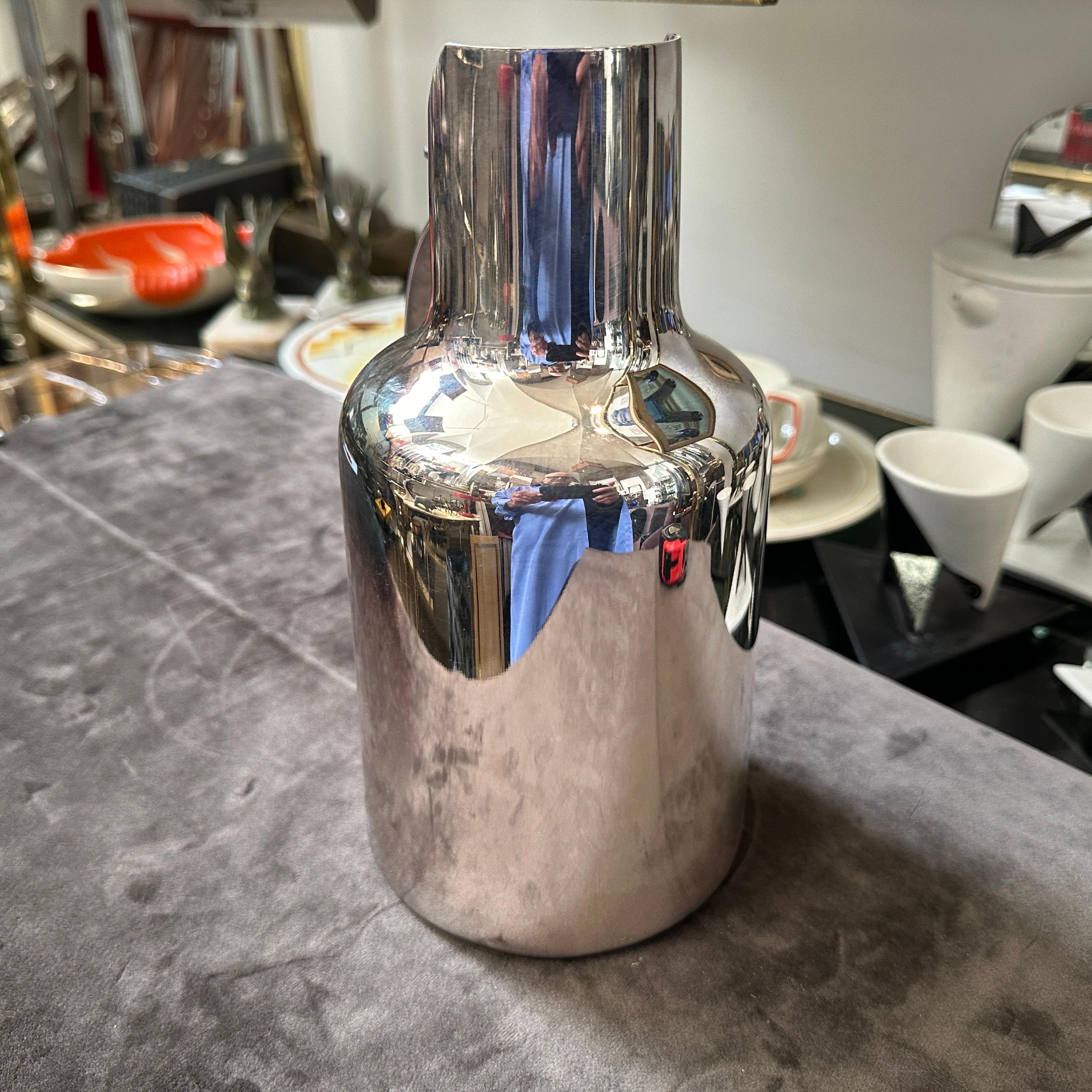 1980s Lino Sabattini Minimalist Silver Plated Thermos Carafe 2
