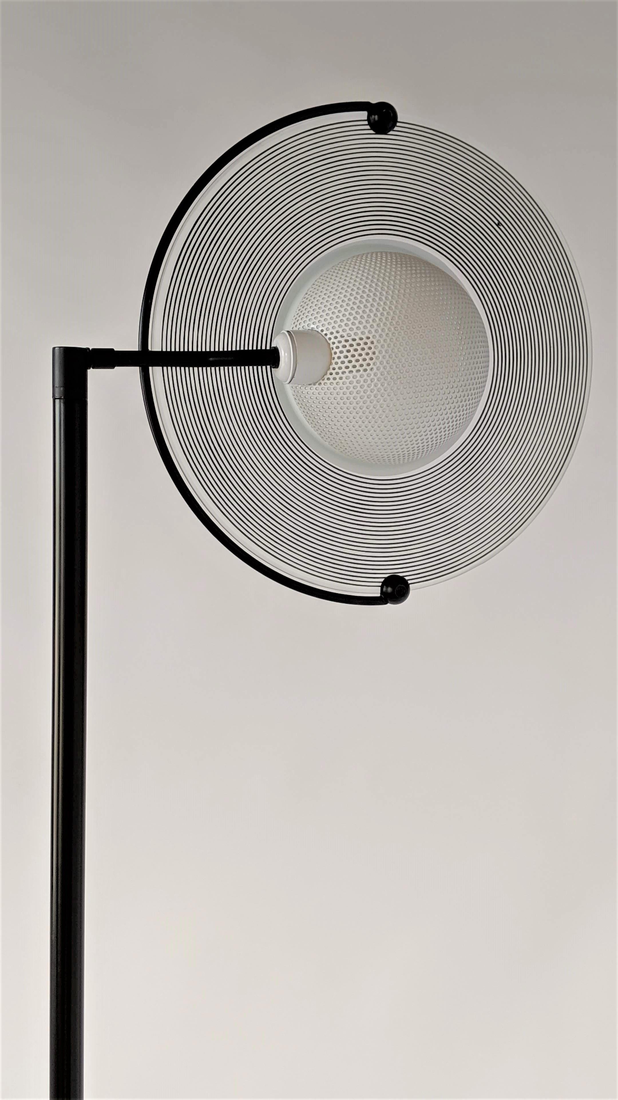 1980s Lino Tagliapietra Style Tall Halogen Floor Lamp, Italy For Sale 5