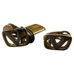 Orecchini a clip in metallo con logo anni '80 di Valentino Garavani