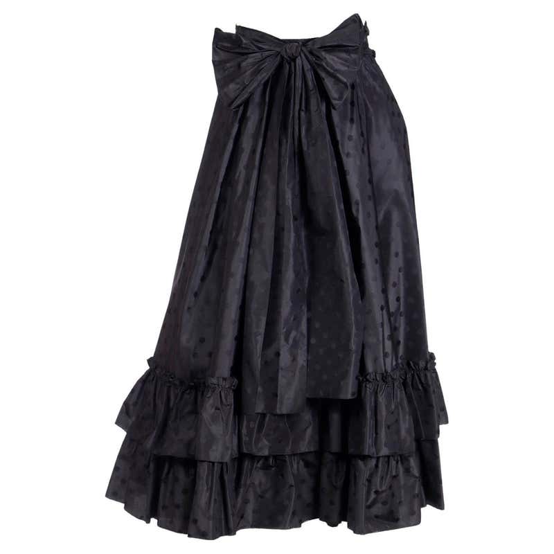 Chanel Black Silk Skirt For Sale at 1stDibs | chanel black skirt ...