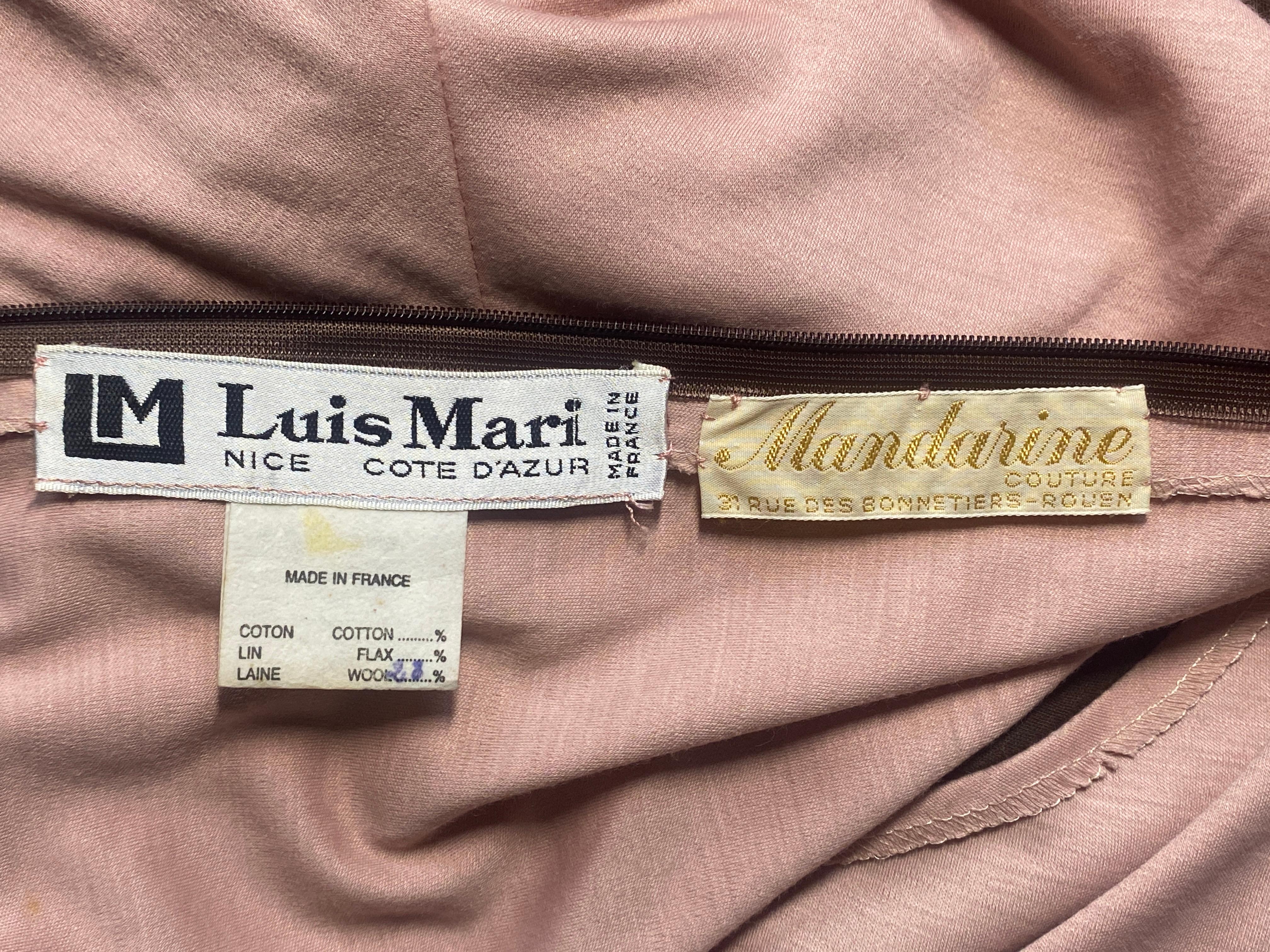 Combinaison en jersey Louis Mari des années 1980 en vente 2