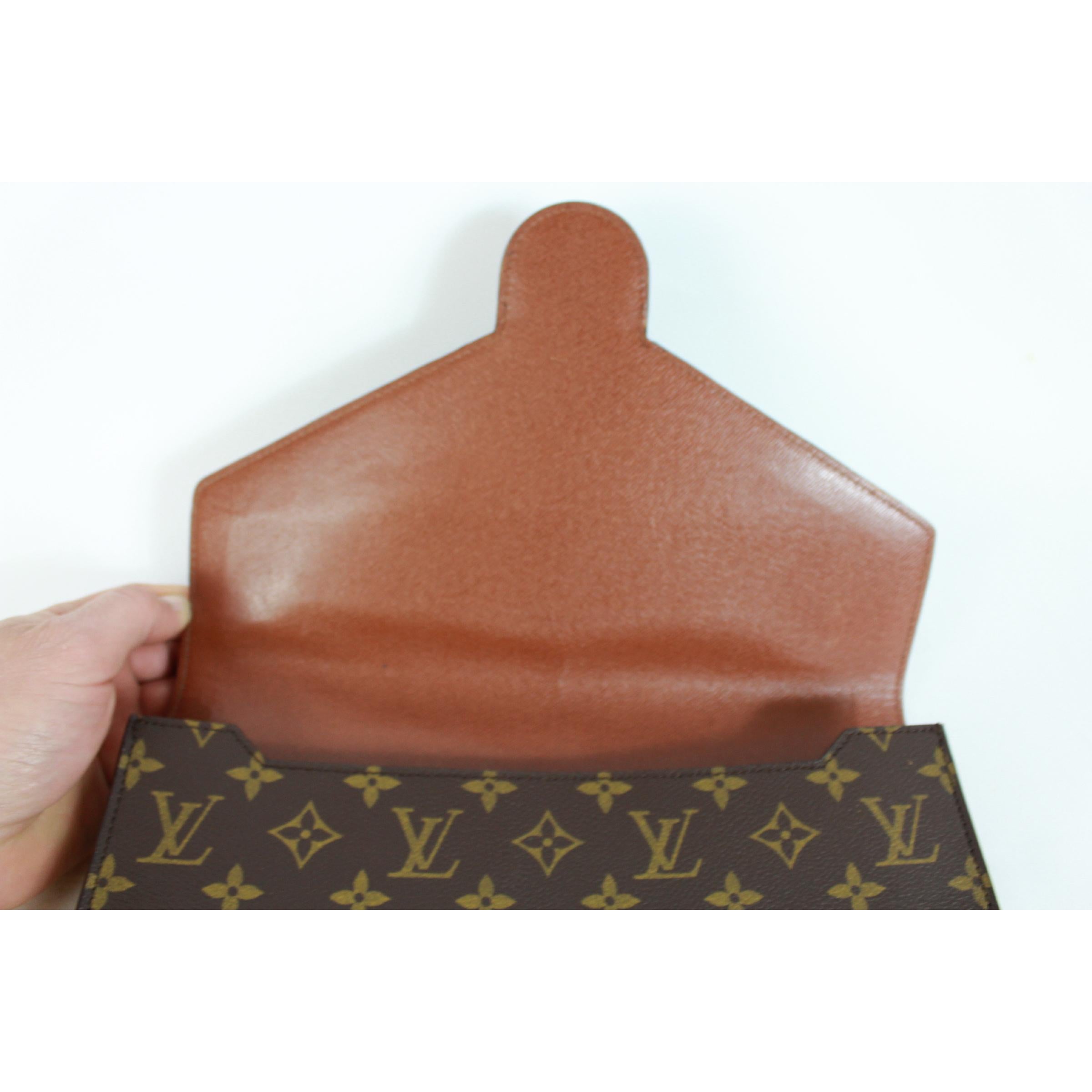Women's or Men's 1980s Louis Vuitton Brown Leather Monogram Bag Briefcase