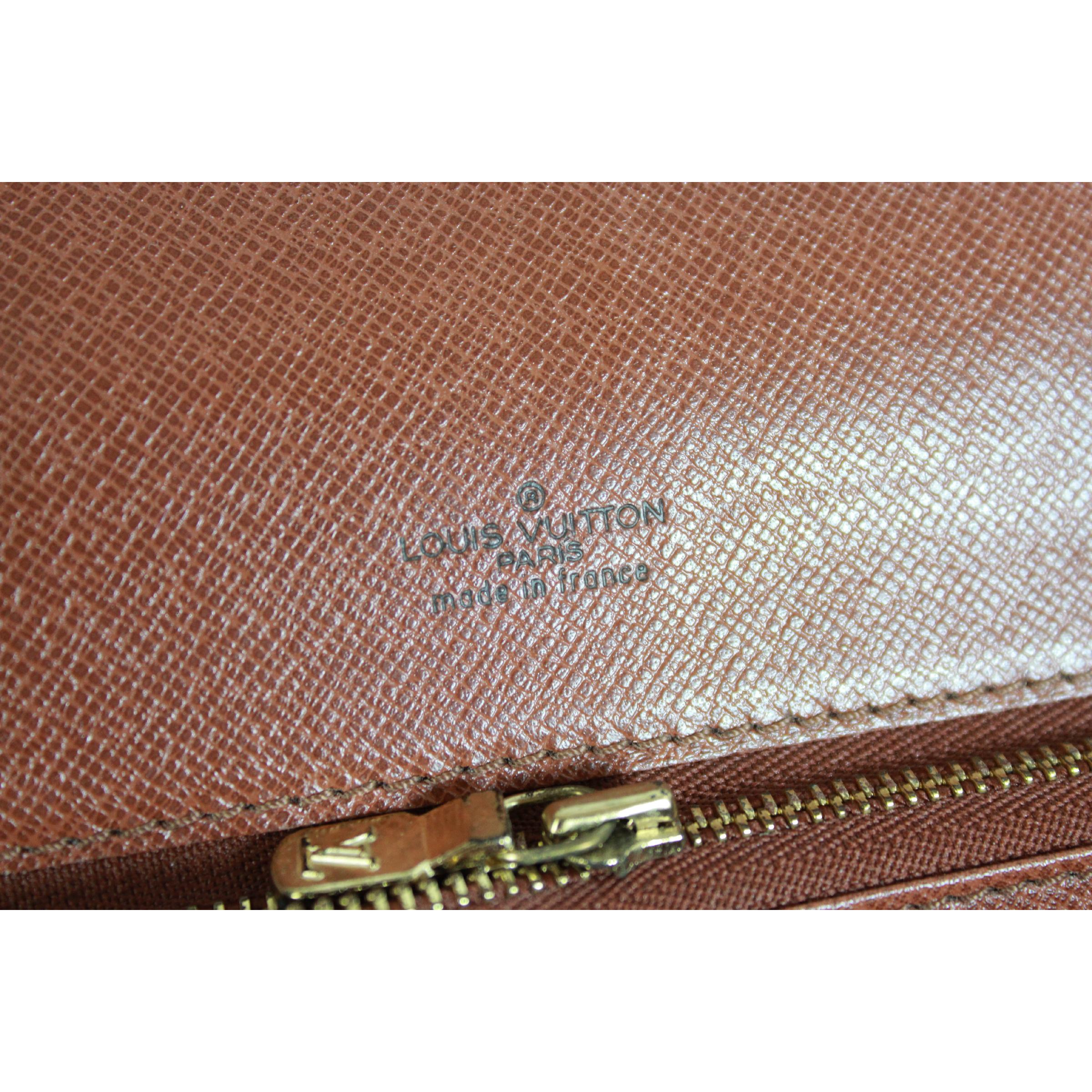 1980s Louis Vuitton Brown Leather Monogram Bag Briefcase 2