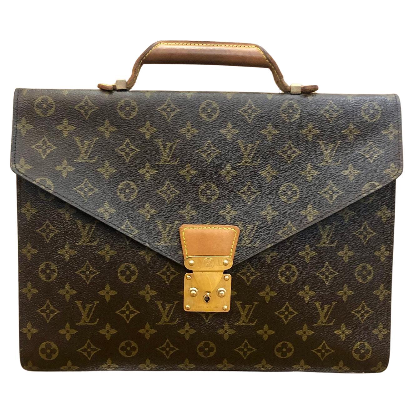 Vintage Louis Vuitton Monogram Serviette Fermoir Briefcase 16in Travel Bag  Saks at 1stDibs
