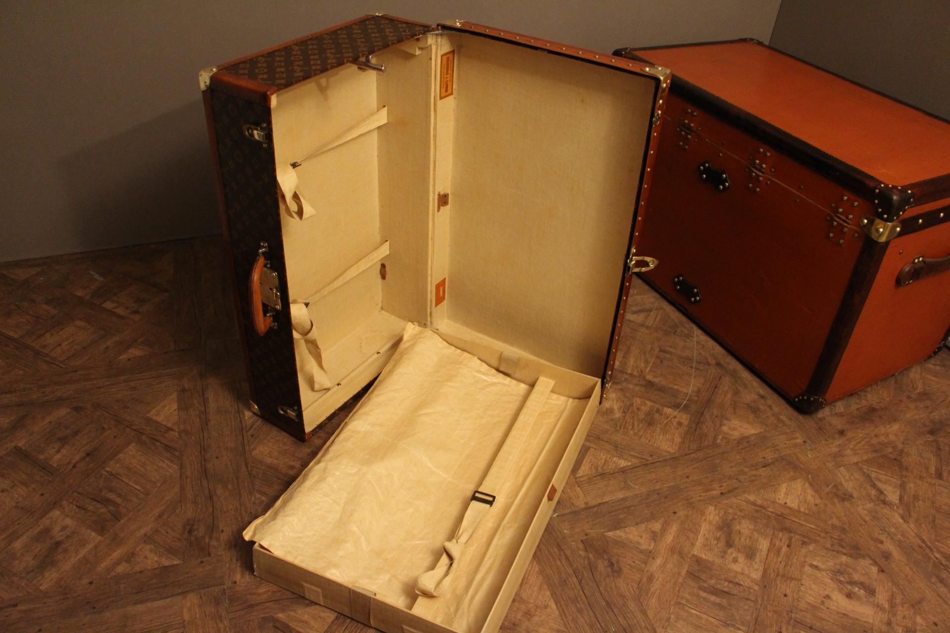 1930-1950s Louis Vuitton Stenciled Monogram Suitcase, Alzer 75 Louis Vuitton 5