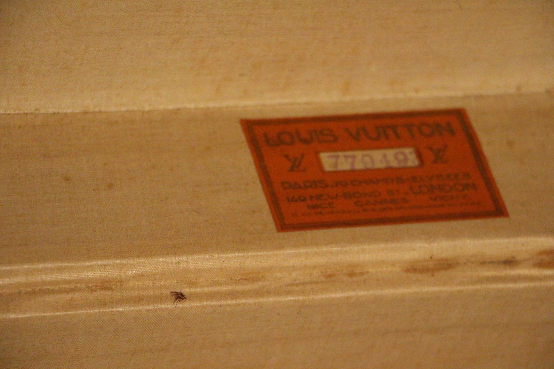 1930-1950s Louis Vuitton Stenciled Monogram Suitcase, Alzer 75 Louis Vuitton 7