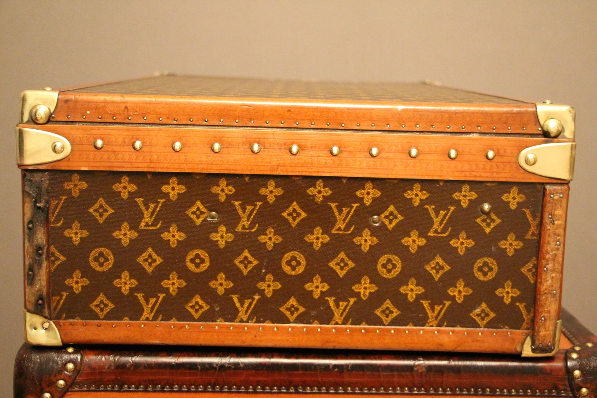 1930-1950s Louis Vuitton Stenciled Monogram Suitcase, Alzer 75 Louis Vuitton 1