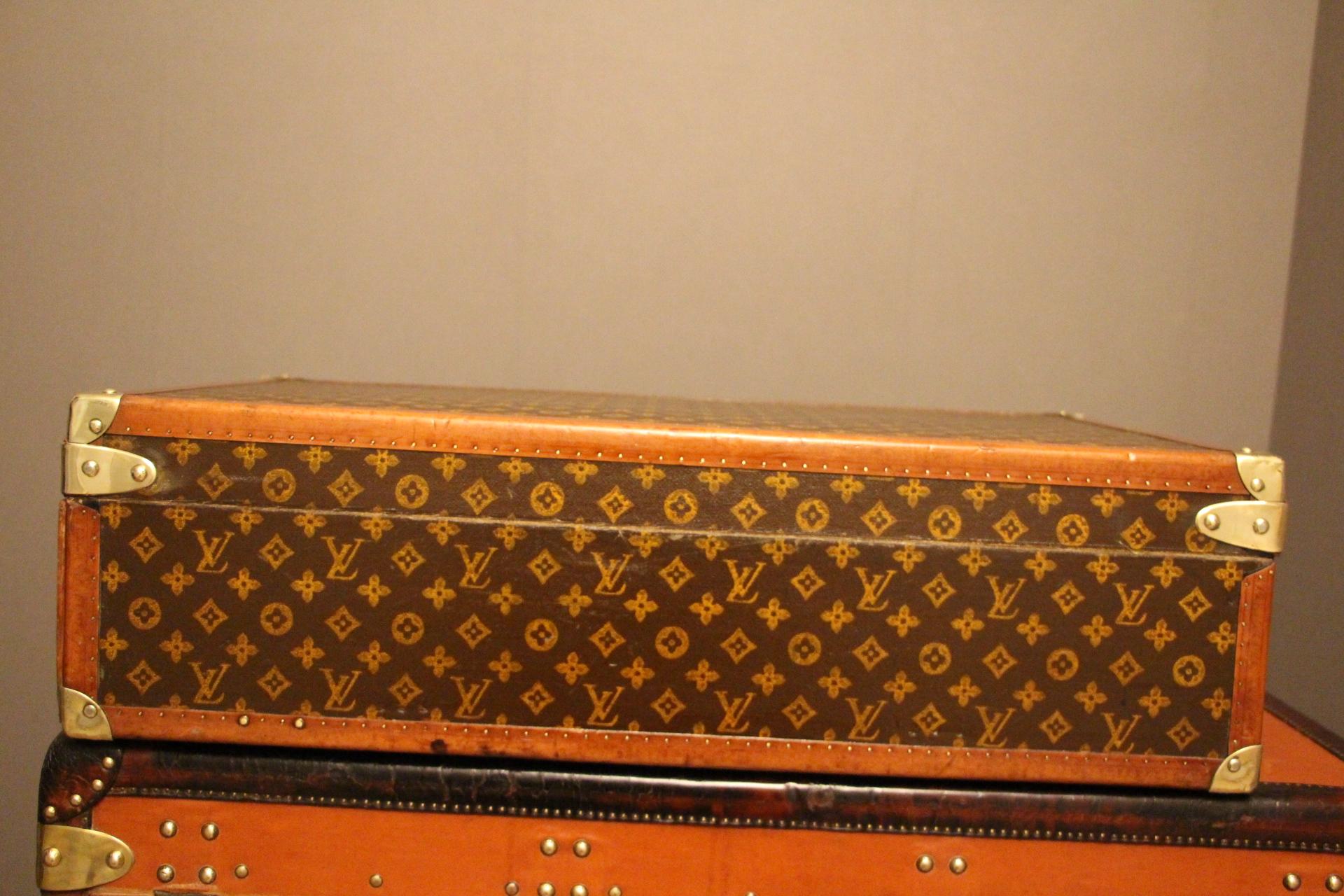 1930-1950s Louis Vuitton Stenciled Monogram Suitcase, Alzer 75 Louis Vuitton 2