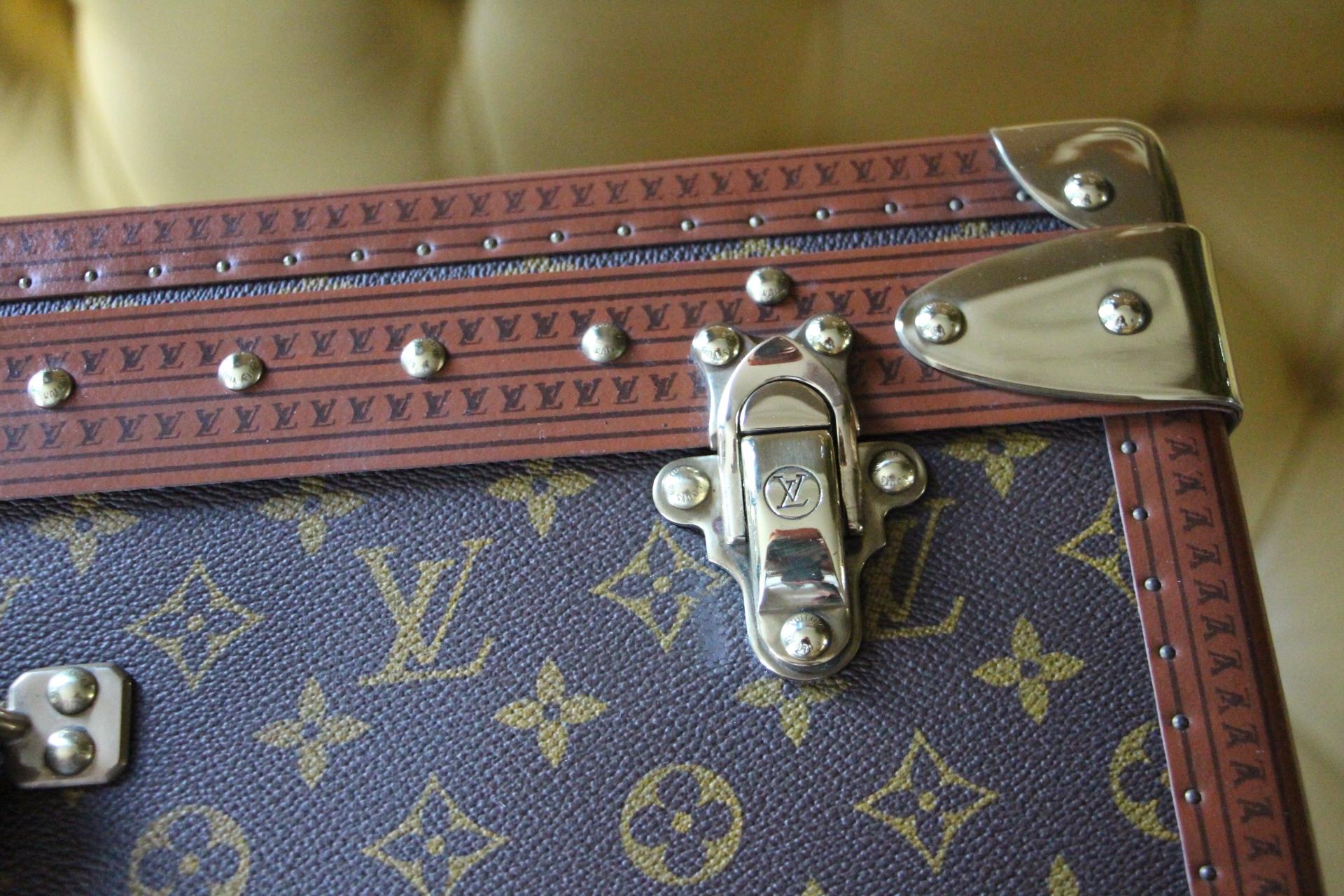 Brass 1980s Louis Vuitton Suitcase, Alzer 60 Louis Vuitton Suitcase