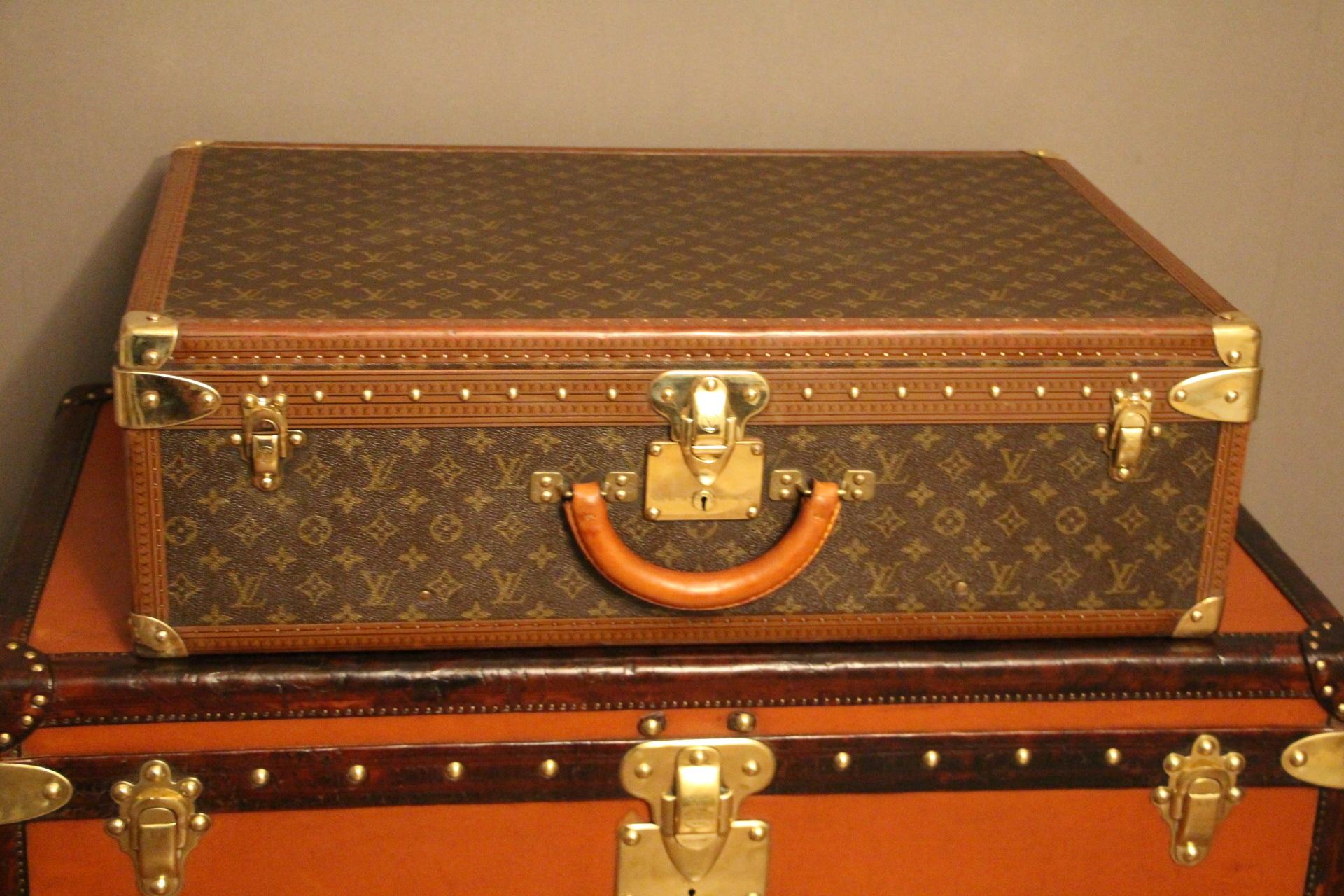 French 1980s Louis Vuitton Suitcase, Alzer 70 Louis Vuitton Suitcase