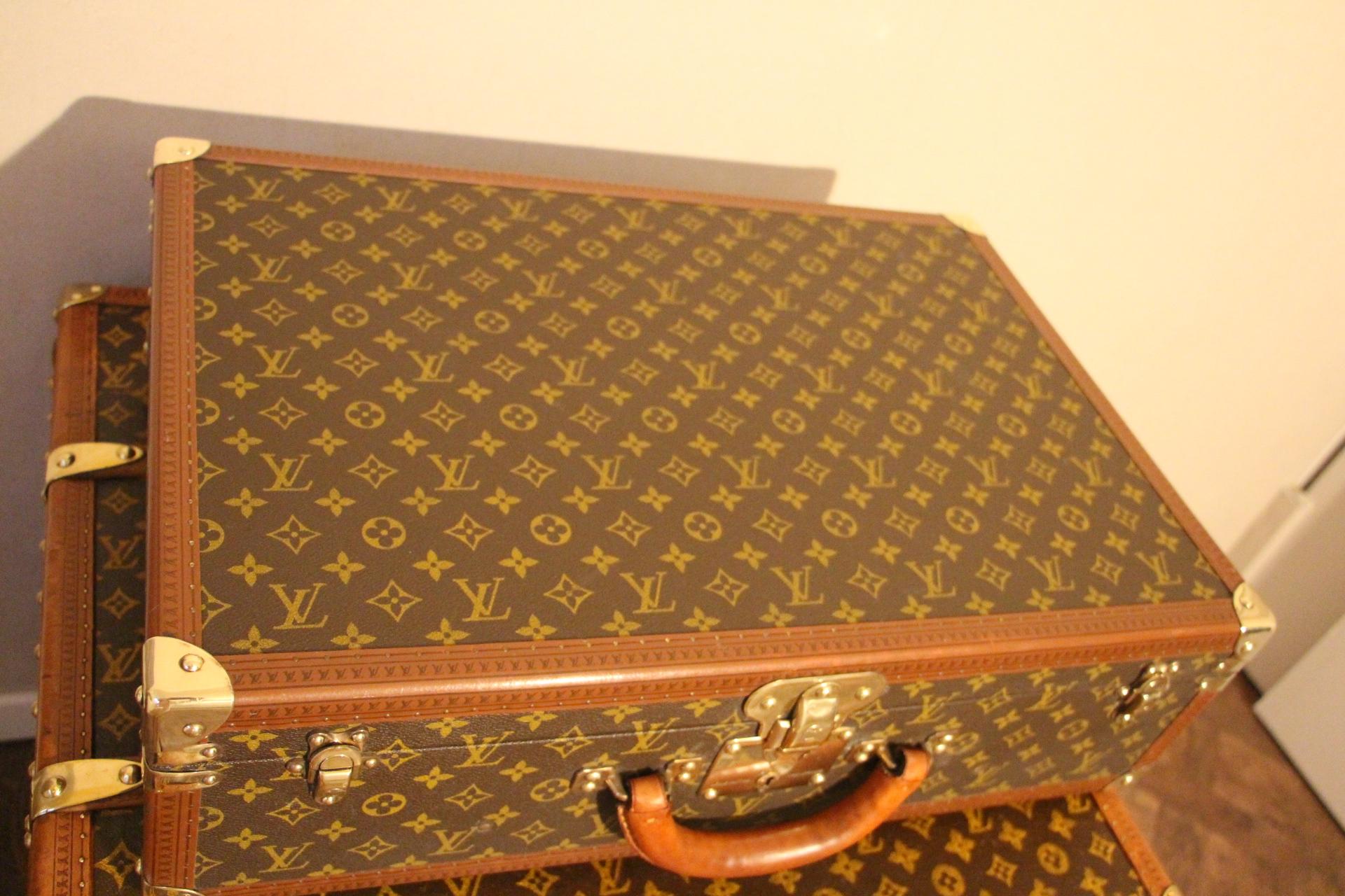 Brass 1980s Louis Vuitton Suitcase in Monogram Canvas