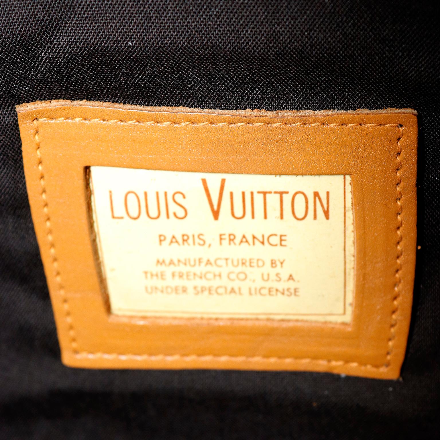 1980s Louis Vuitton Vintage Rare Monogram Canvas & Leather Luggage Weekender Bag 7