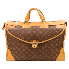 Louis Vuitton anni '80, raro Monogram in tela e pelle, borsa Weekender per bagagli