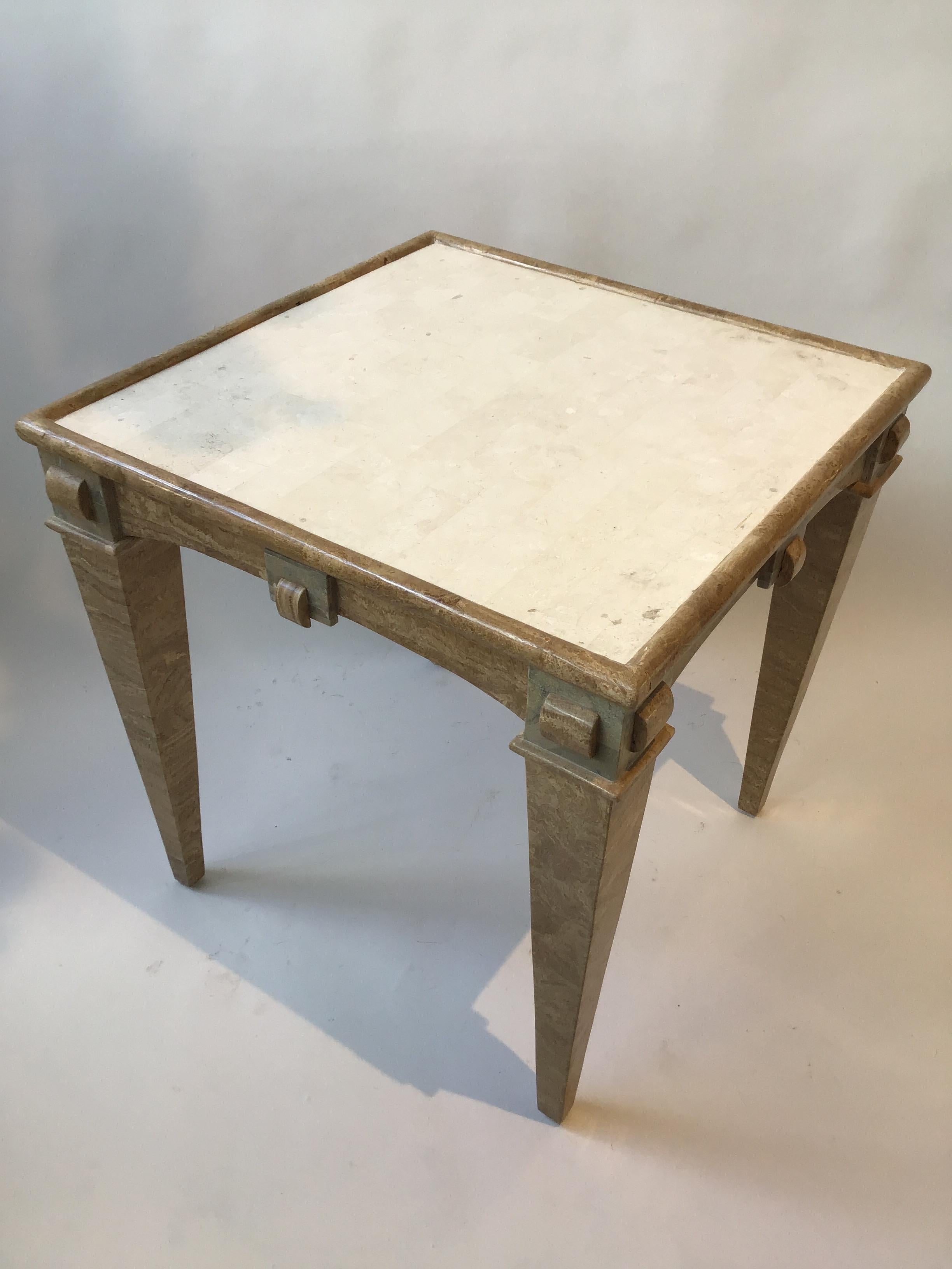 1980s Louis XVI Marble Side Table In Good Condition For Sale In Tarrytown, NY