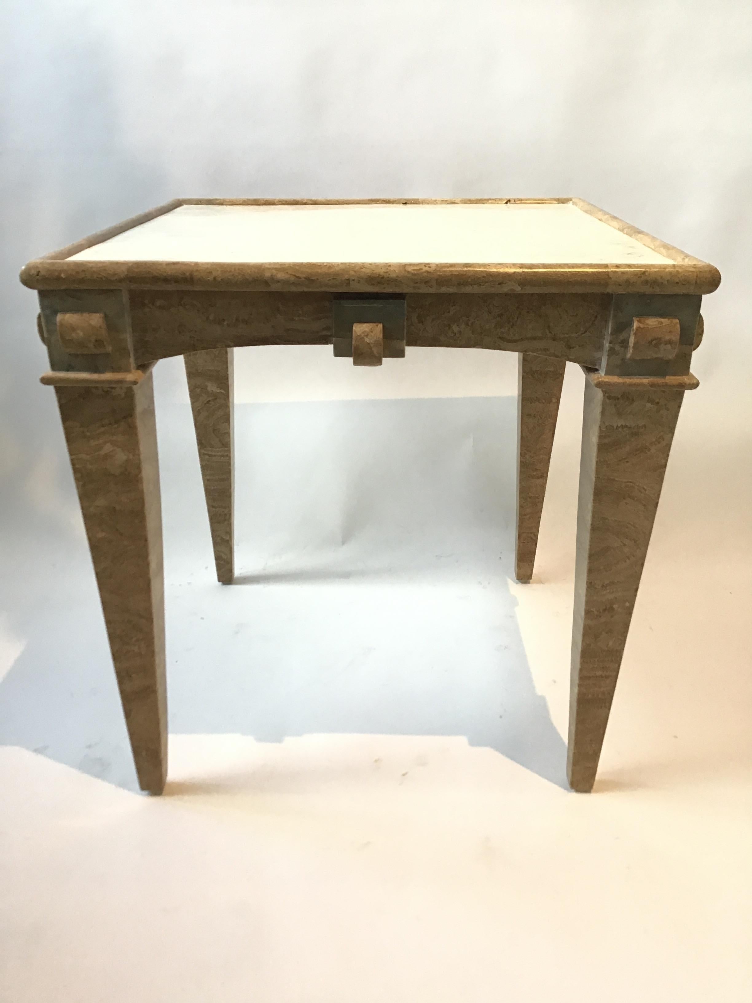 Late 20th Century 1980s Louis XVI Marble Side Table For Sale