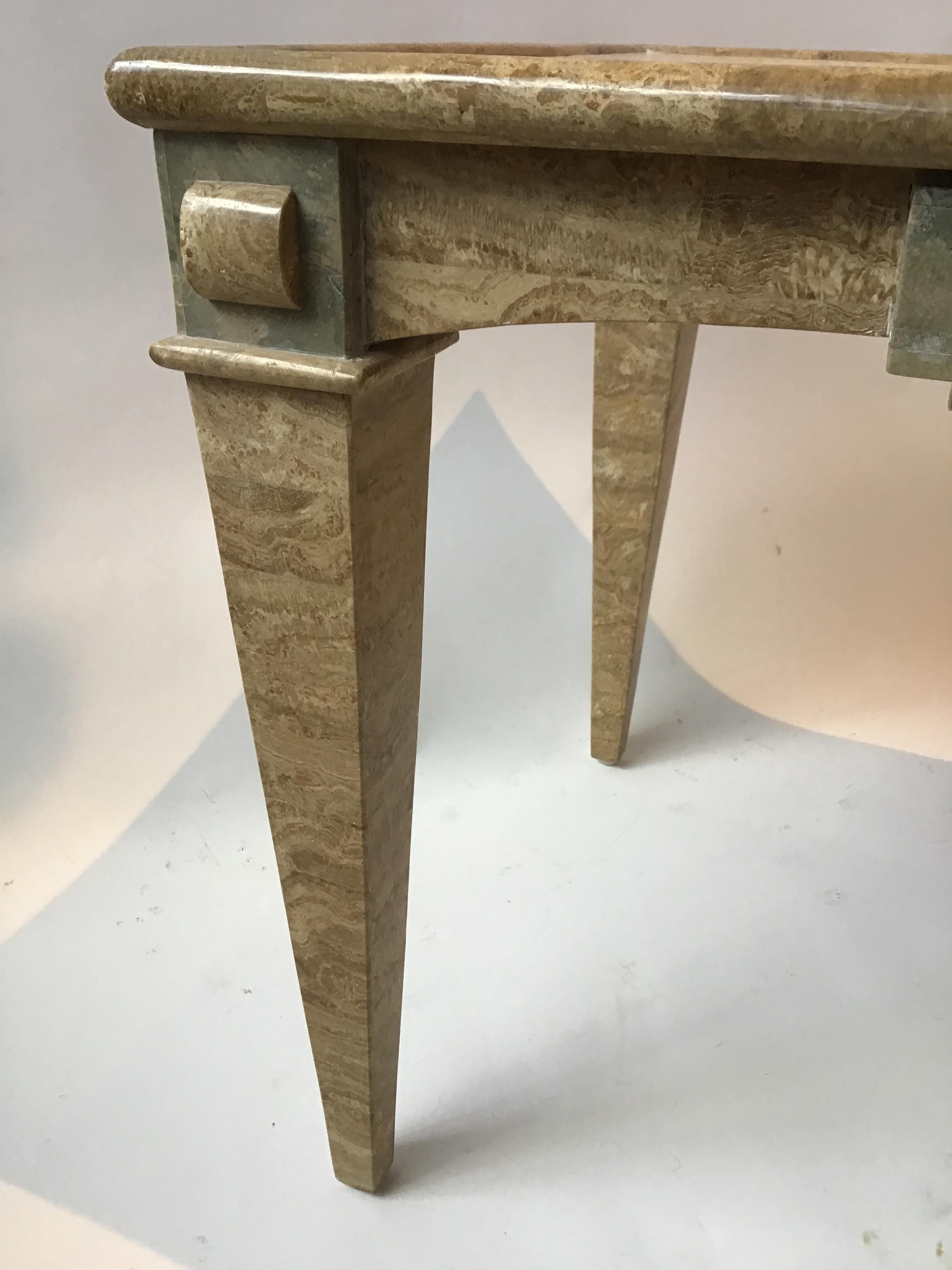 1980s Louis XVI Marble Side Table For Sale 3