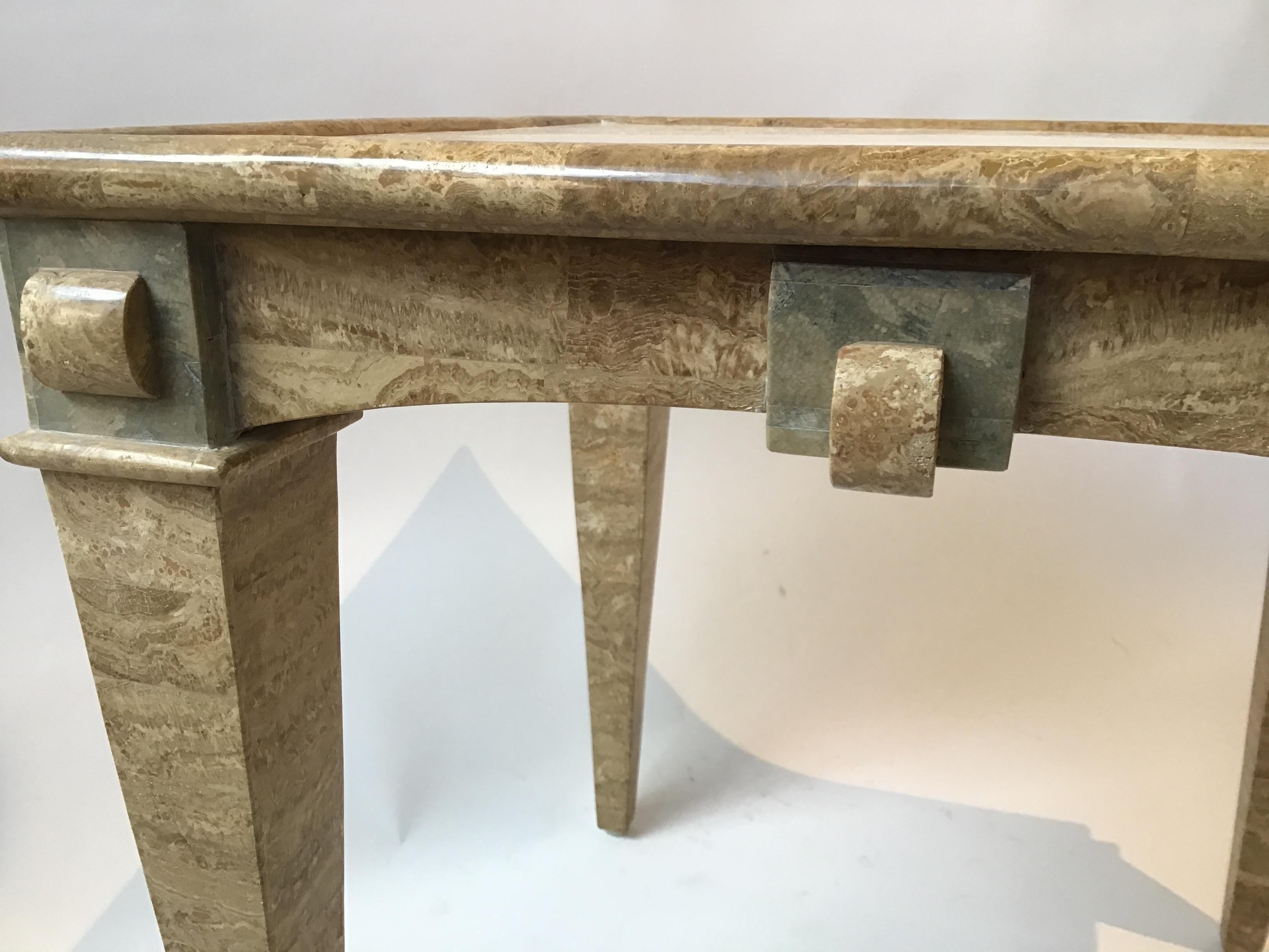 1980s Louis XVI Marble Side Table For Sale 4
