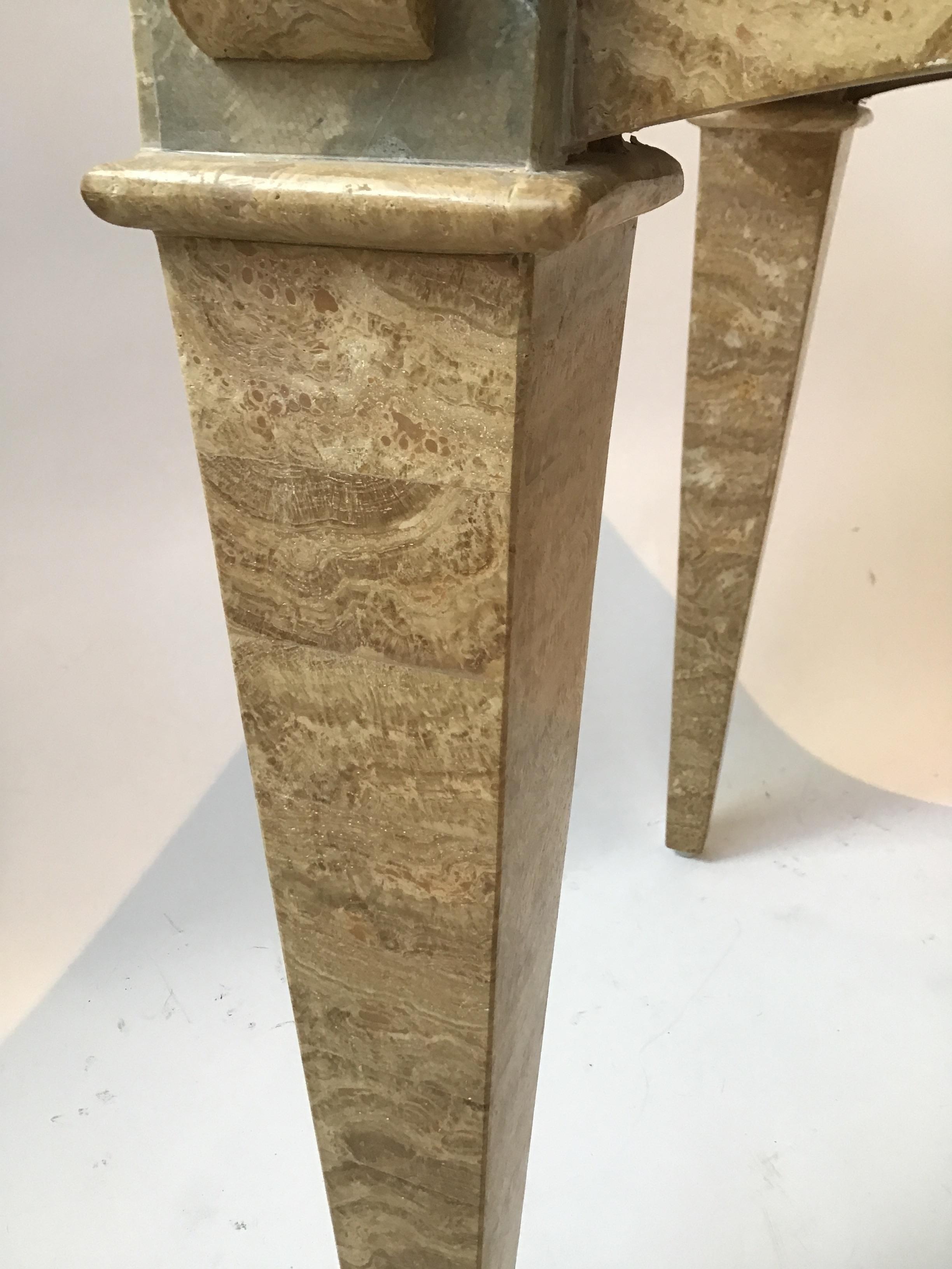 1980s Louis XVI Marble Side Table For Sale 5