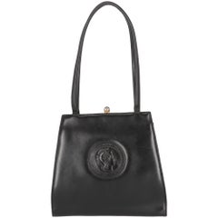 1980s Luciano Soprani Black Leather Handbag at 1stDibs | luciano soprani  bag, birkin bag luciano