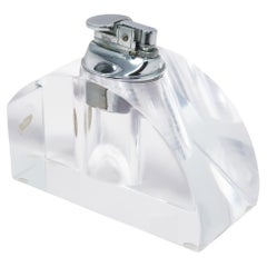 1980s Lucite Astrolite Table Lighter by Ritts Co. of Los Angeles