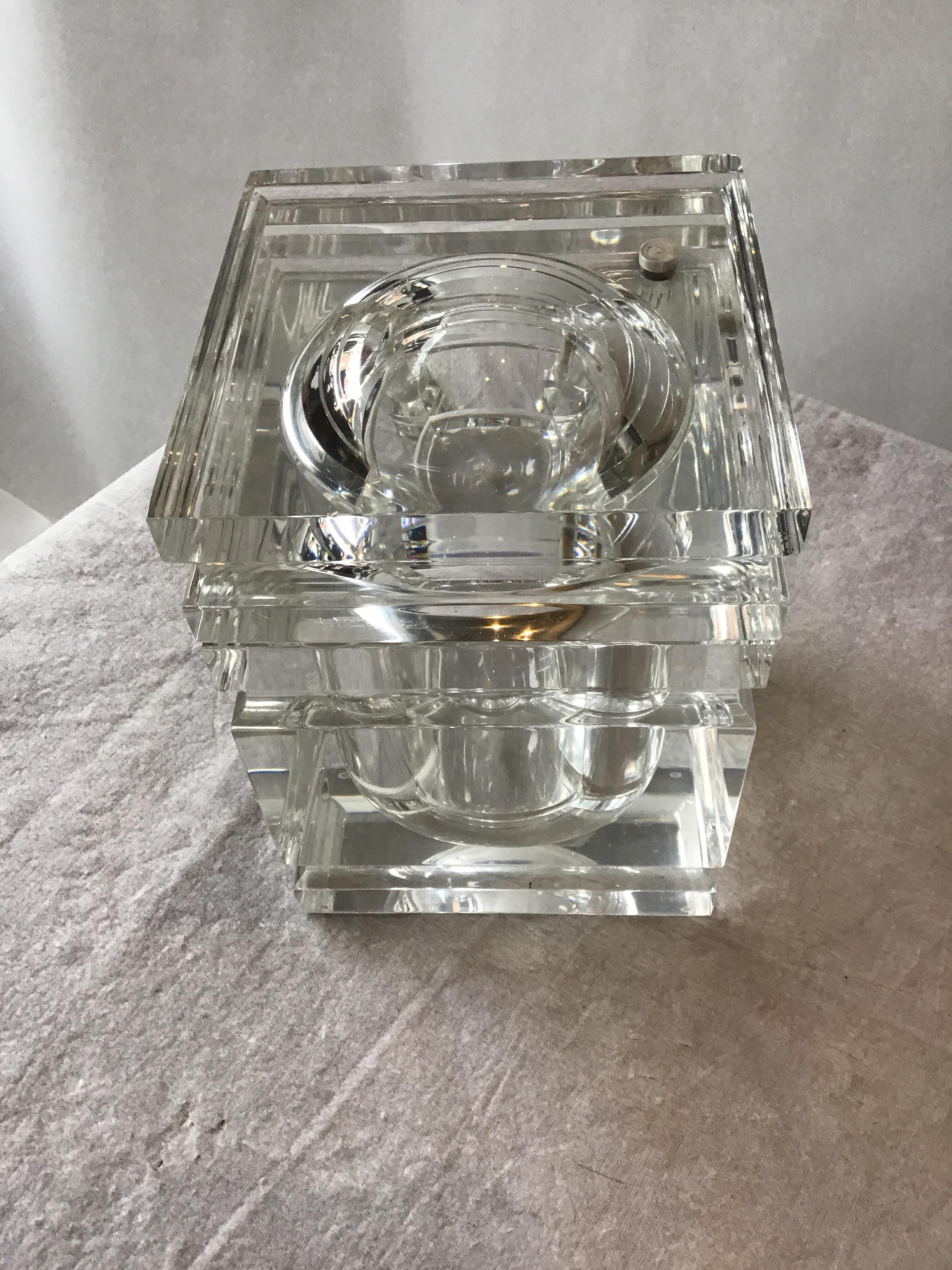 1980s Lucite Box / Ice Bucket For Sale 1
