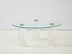 1980's Lucite Coffee Table with Internal Bubbles